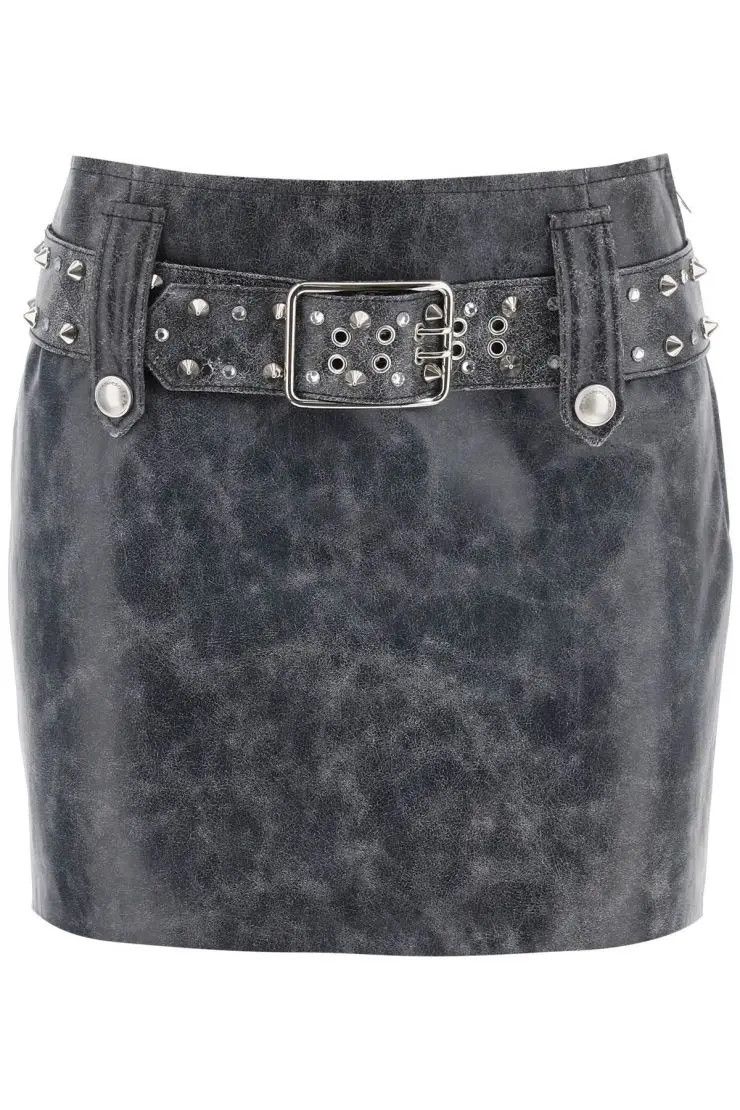 Image of Alessandra Rich O1S22I1N0324 Mini Skirt In Grey, Women's (Size 40)