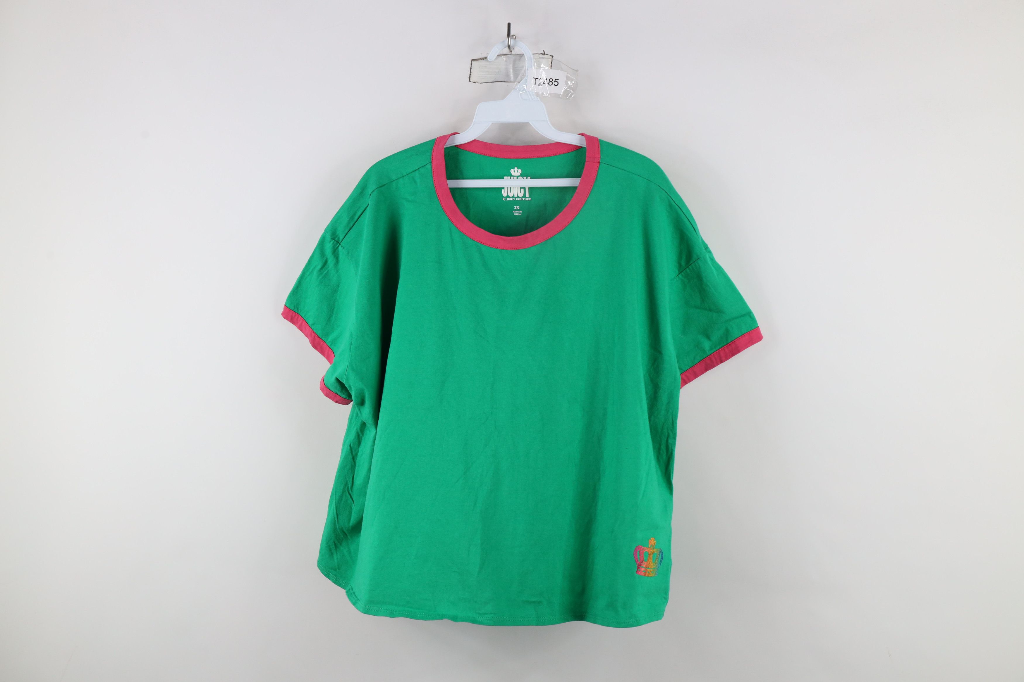 Juicy Couture × Vintage Vintage Y2K Juicy Couture Cropped Babydoll Ringer T-Shirt Size 3XL / US 20-22 - 1 Thumbnail