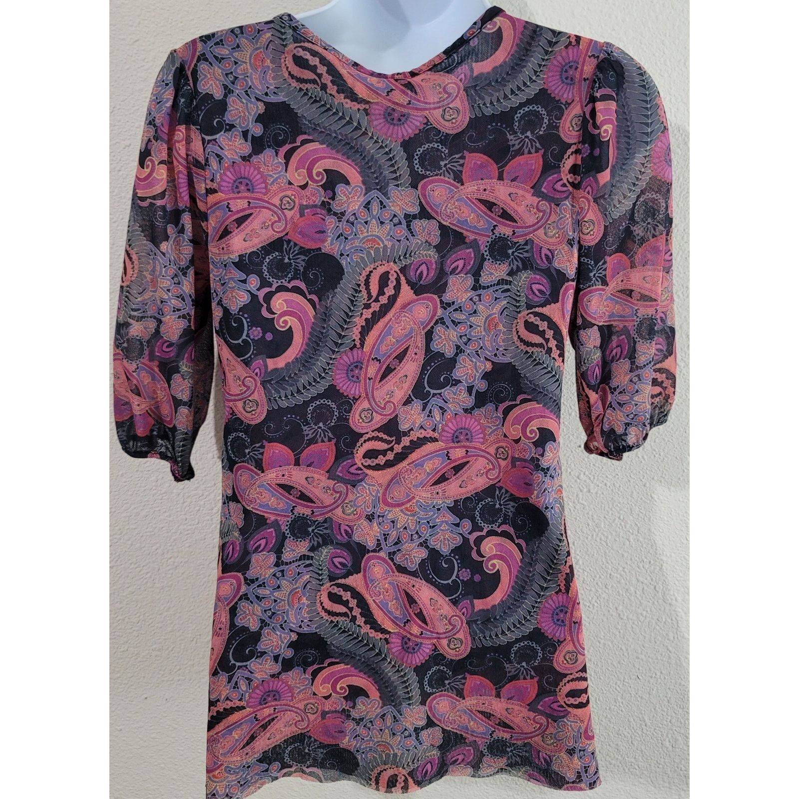 Other Daisy & Clover Anthropologie Purple Pink Floral Top Medium Size M / US 6-8 / IT 42-44 - 6 Thumbnail