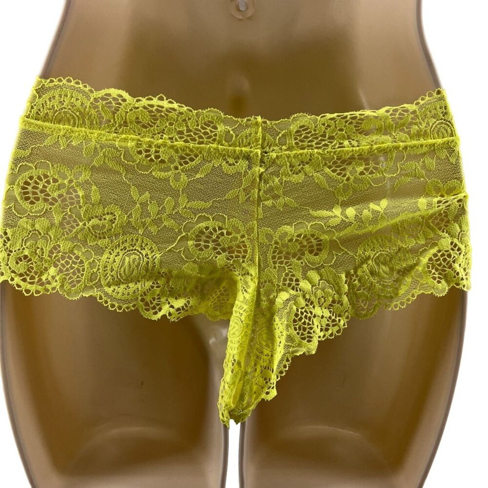Victoria's Secret Victoria’s Secret Lace Cheeky Bright Yellow Womens Large Size ONE SIZE - 6 Thumbnail