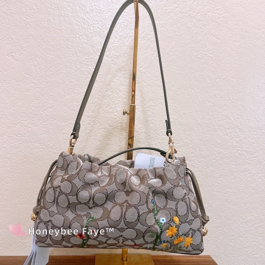 Coach Faye Shoulder Bag With Floral Embroidery CDZ02 Size ONE SIZE - 7 Thumbnail