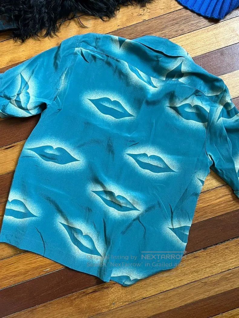 Dries Van Noten Dries Van Noten Silk Lip Print Shirt. Size US M / EU 48-50 / 2 - 6 Thumbnail