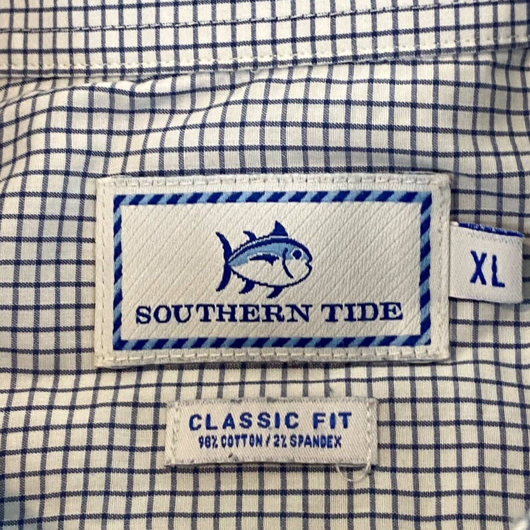 Southern Tide SOUTHERN TIDE Shirt Mens XL Blue White Plaid Button-Down Stretch Classic Fit L/S Shirt Mens XL Blue White Plaid Button-Down Stretch Classic Fit L/S Size US XL / EU 56 / 4 - 3 Thumbnail