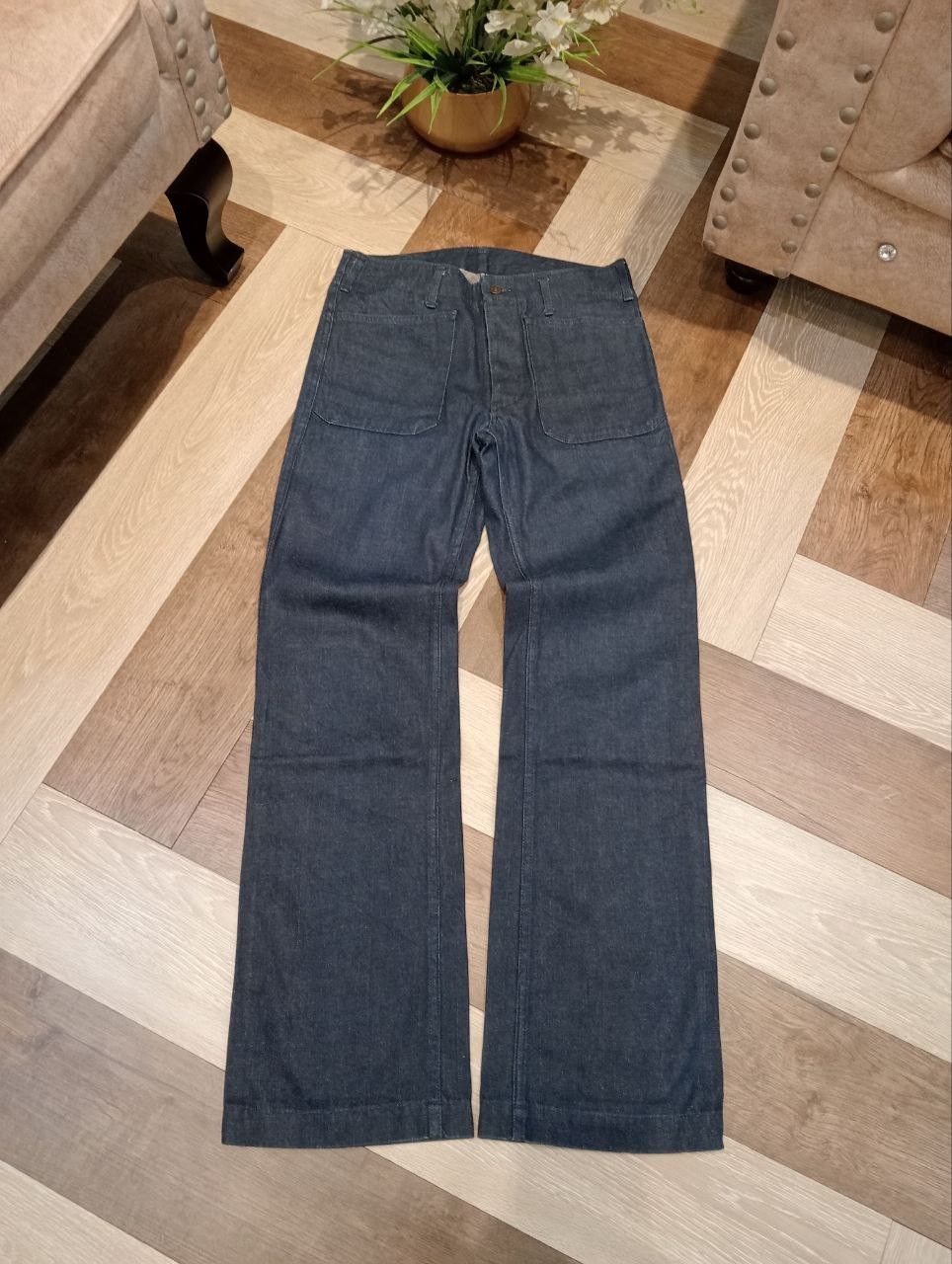 Visvim VISVIM CUBISM BLUE INDIGO SELVEDGE FLARED DENIM PANTS Size US 30 / EU 46 - 1 Thumbnail