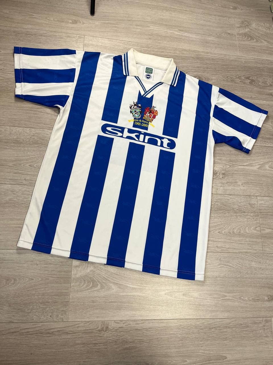 Adidas Brighton Centenary Football Shirt 2001/02 Adults Score Draw Size US L / EU 52-54 / 3 - 1 Thumbnail