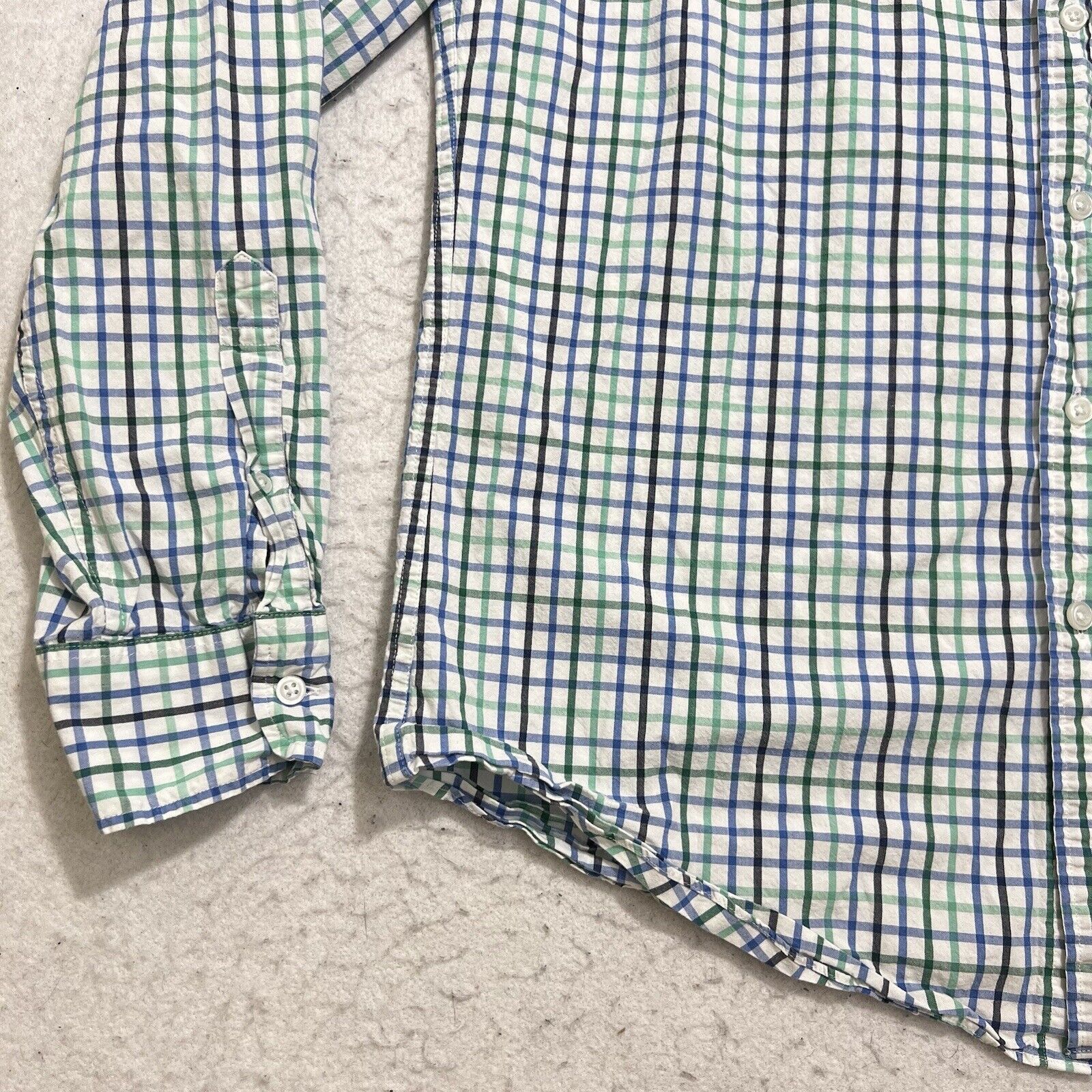 J.Crew J. Crew Button Up Blue Green Plaid Striped Dress Shirt Size US L / EU 52-54 / 3 - 5 Thumbnail