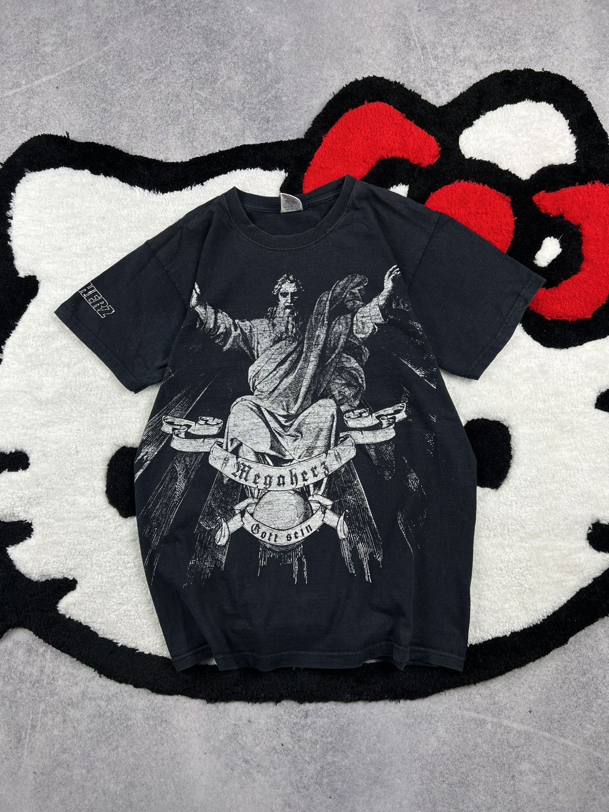 Band Tees Vintage Megaherz Jesus Angle Faded Band Tee Y2K Shirt Size US S / EU 44-46 / 1 - 1 Thumbnail