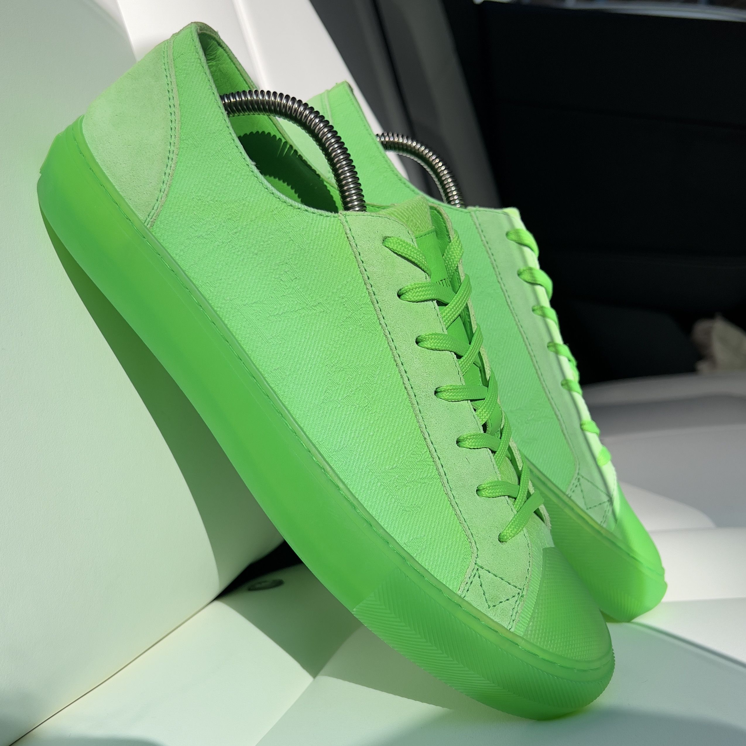Louis Vuitton Louis Vuitton Tattoo Monogram Sneaker Neon Green Fabric Size US 8.5 / EU 41-42 - 8 Thumbnail