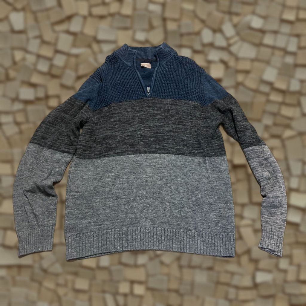 Greats Great Northwest Sweater Mens XL Gray Blue 1/4 Zip Pullover Long Sleeve Size US XL / EU 56 / 4 - 1 Thumbnail