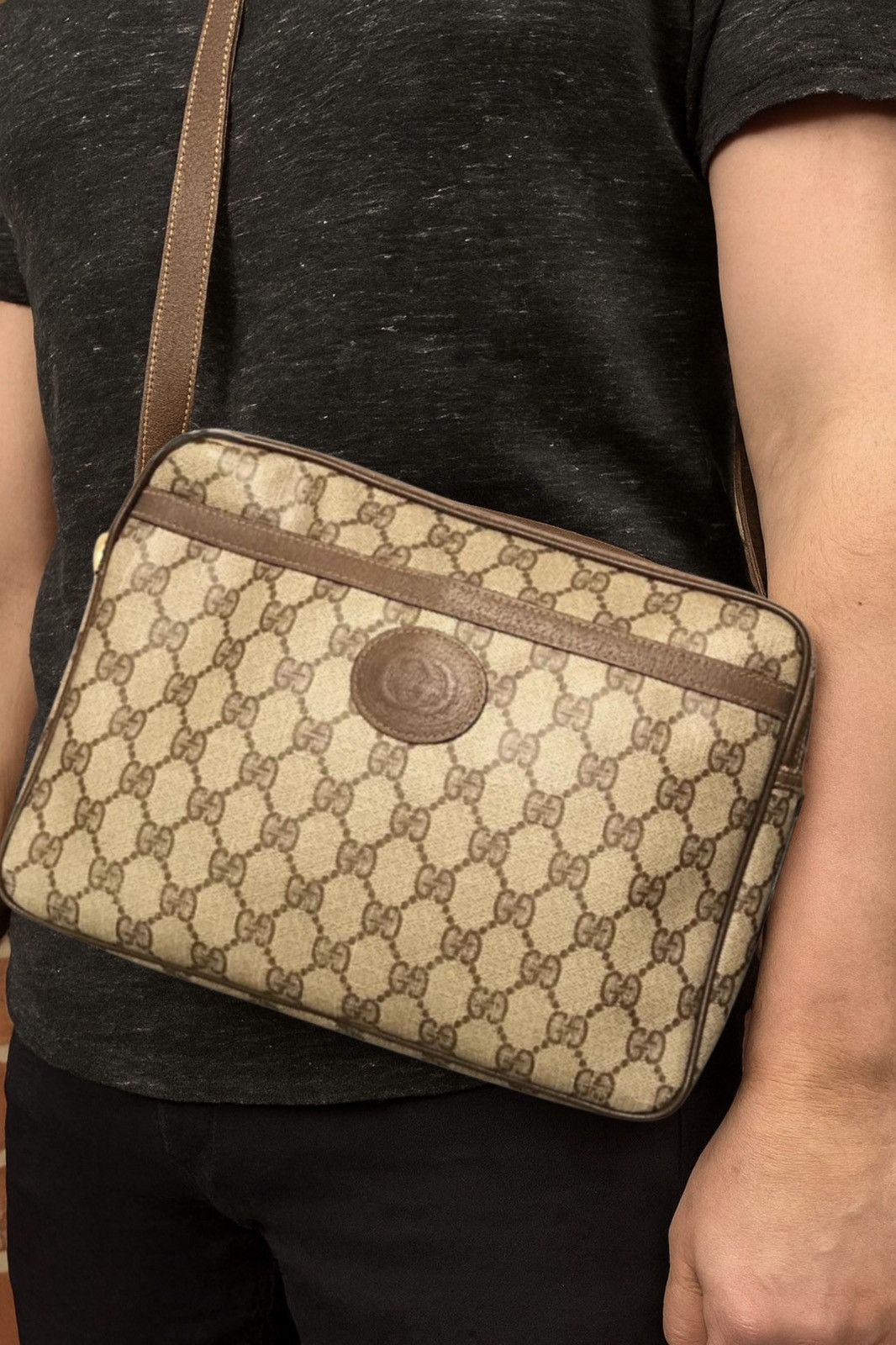 Gucci Vintage Gucci GG Supreme Crossbody |Coated Canvas & Leather Size ONE SIZE - 1 Thumbnail