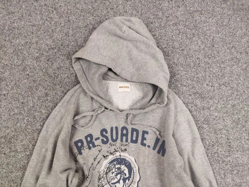 Diesel Vintage Diesel Logo Gray Hoodie Y2K Style Size US M / EU 48-50 / 2 - 2 Thumbnail
