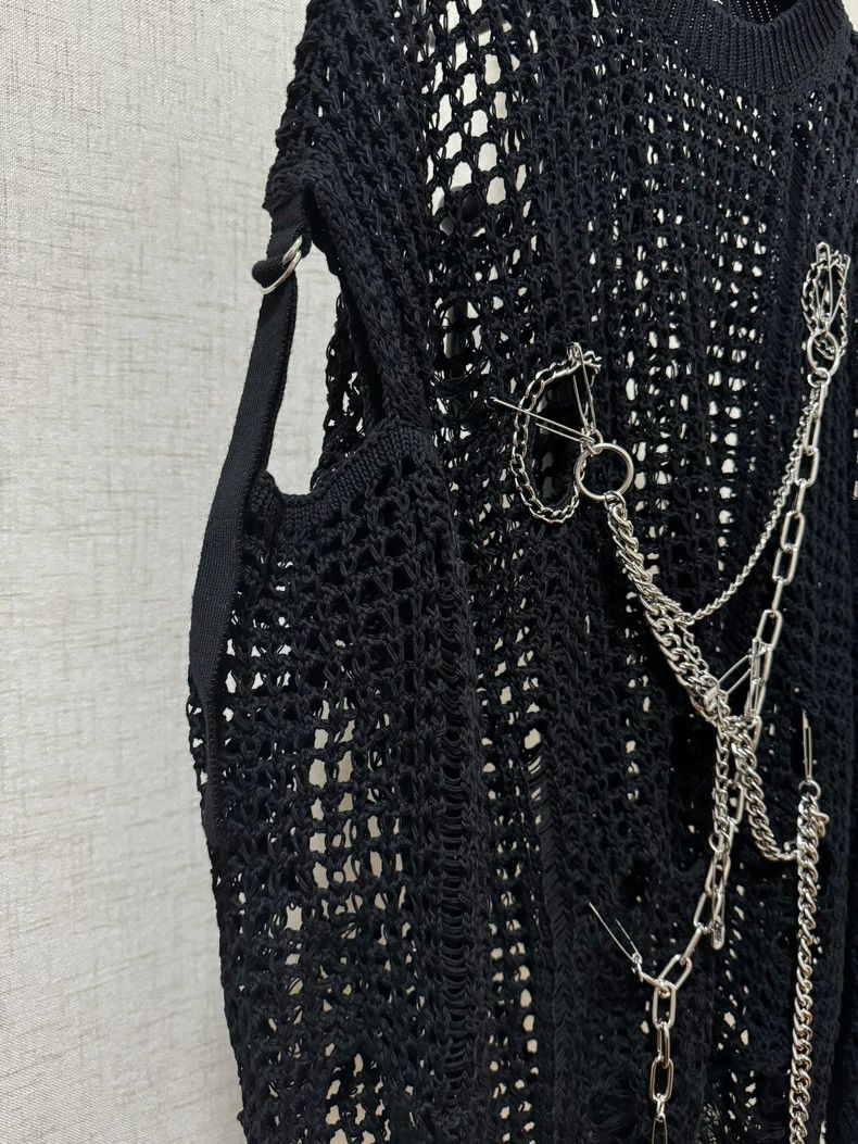 Comme des Garcons Comme Des Garcons Black Mesh Chain Blouse Size M / US 6-8 / IT 42-44 - 6 Thumbnail