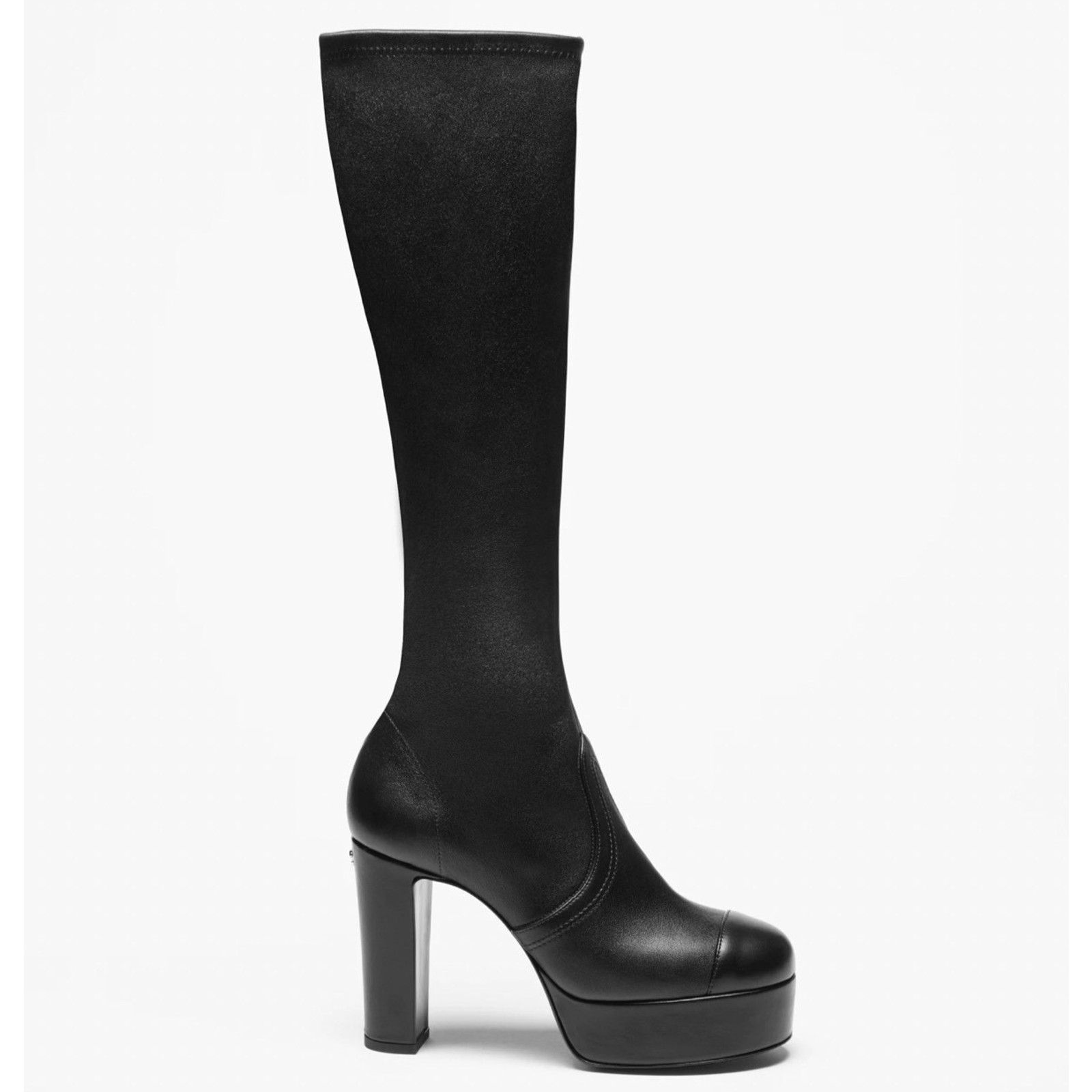 Chanel Chanel24K Stretch Lambskin CC Platform Knee High Boots 37.5C Size US 7.5 / IT 37.5 - 1 Thumbnail
