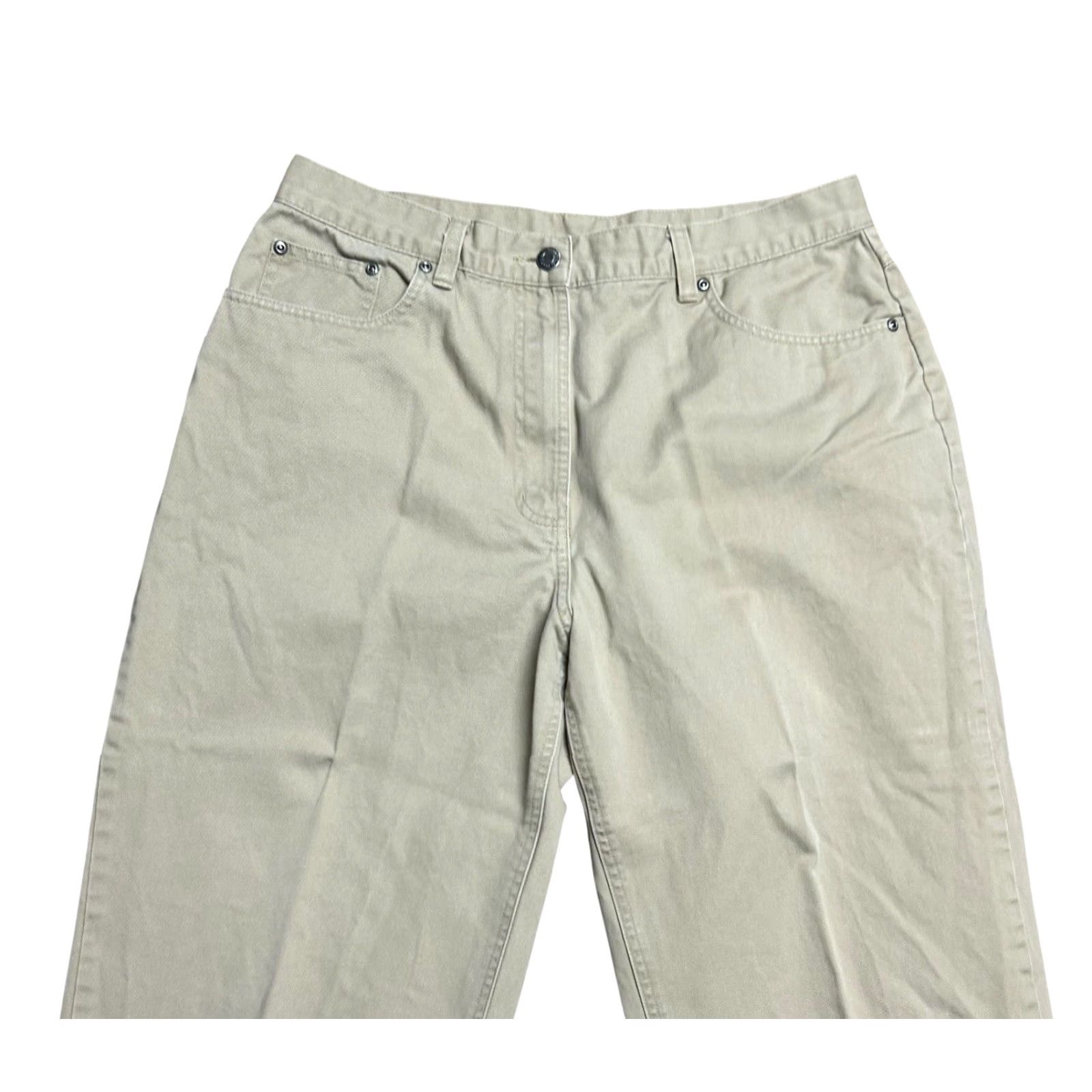 Vintage VINTAGE L.L. Bean Pants Women Sz 16P Khaki High Waist Mom 90s Hong Kong Pants Size 38" / US 16 / IT 52 - 5 Thumbnail