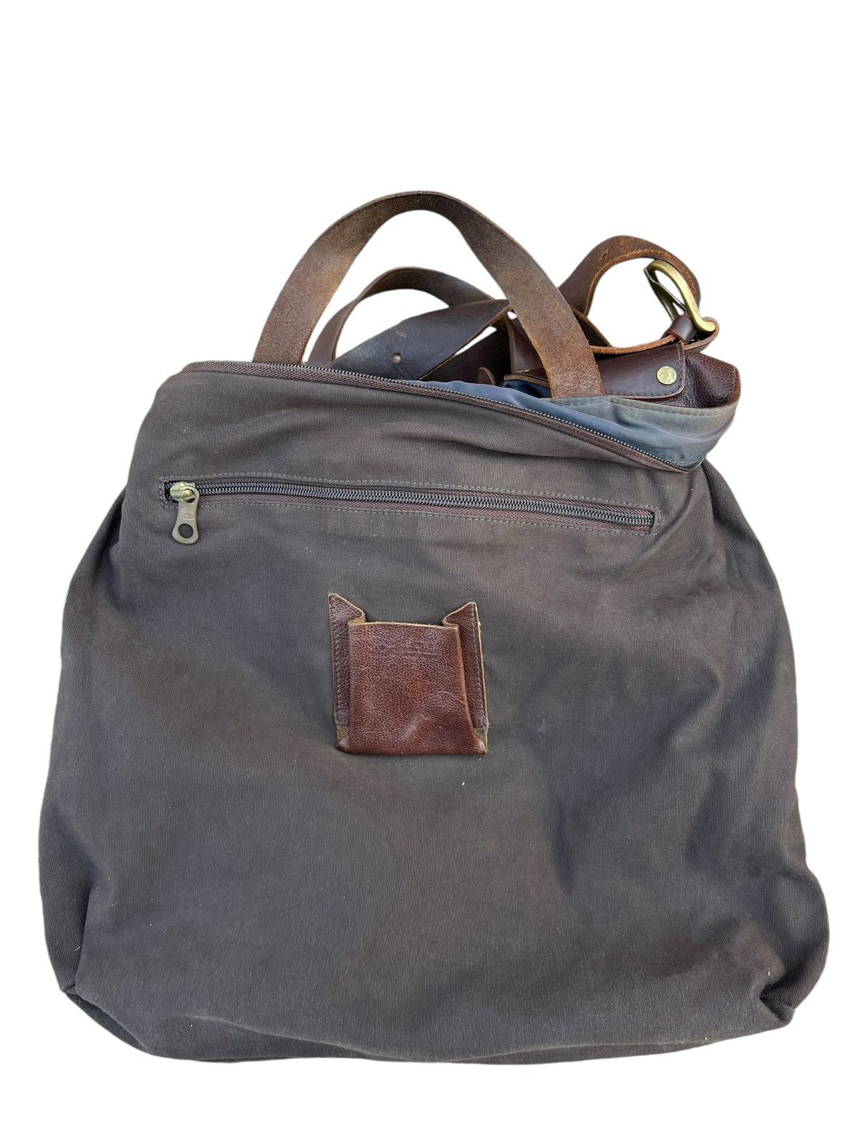 Il Bisonte Vintage IL BISONTE Sun Faded Nylon Leather 2 Way Bag Size ONE SIZE - 22 Thumbnail