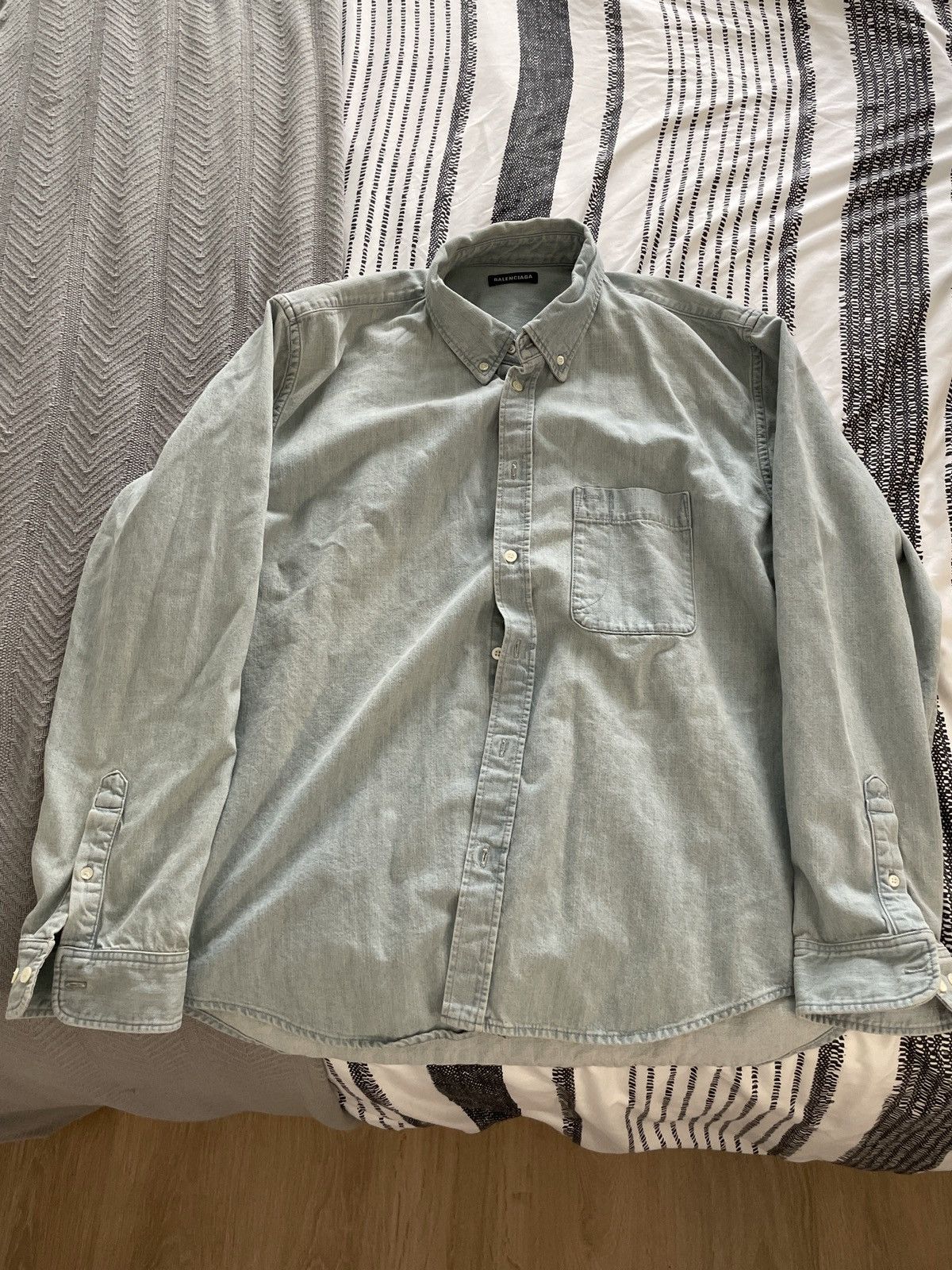 Balenciaga Balenciaga Denim Jacket Size US XXS / EU 40 - 2 Thumbnail
