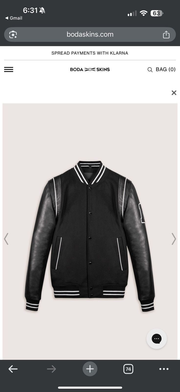 Boda Skins BODA VARSITY TALL JACKET (MAN) Size US L / EU 52-54 / 3 - 7 Thumbnail