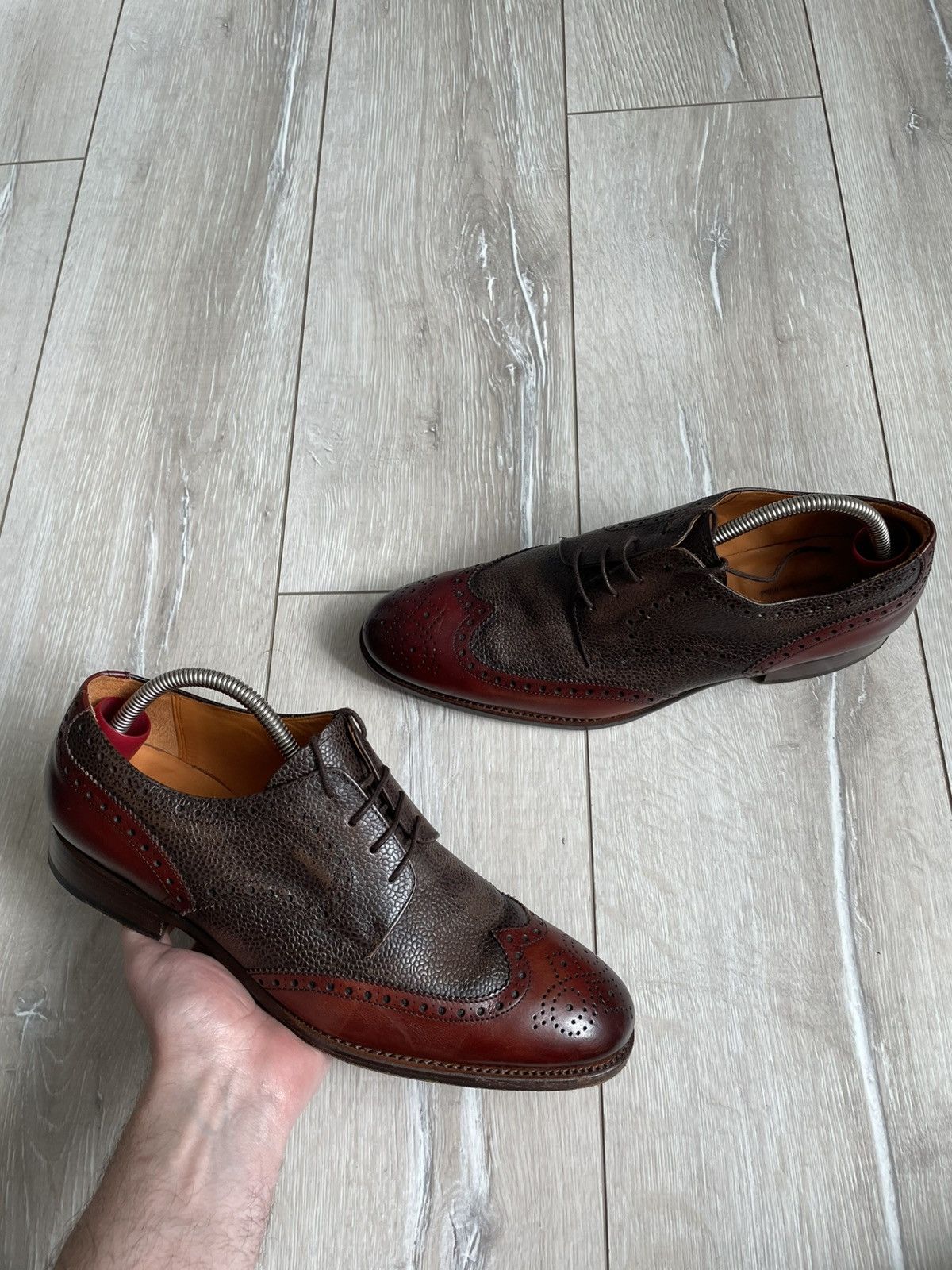 Designer × Leather × Vintage CORDWAINER WRIGHT ARCH PRESERVER BROWN LEATHER BROGUE Size US 9.5 / EU 42-43 - 1 Thumbnail