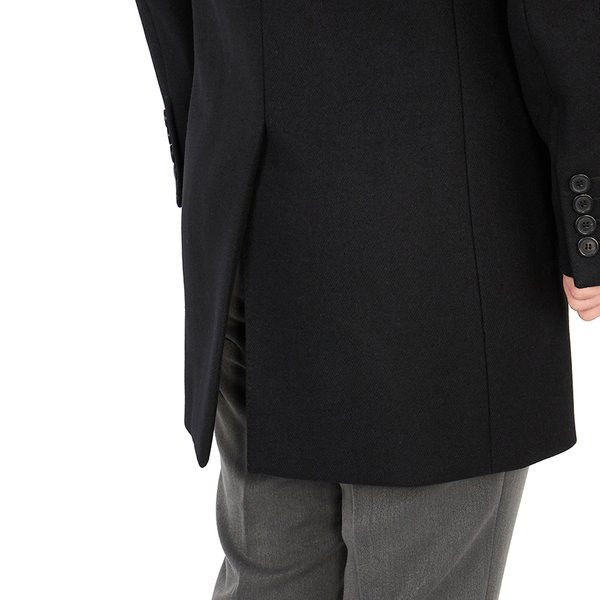 Saint Laurent Paris o1s1wg110824 Chesterfield Coat Pointed Lapels Wool in Black Size US S / EU 44-46 / 1 - 12 Thumbnail
