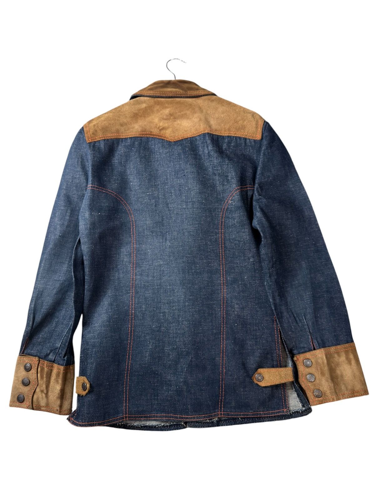 Vintage 70s El Toro Bravo Western Selvedge Denim Leather