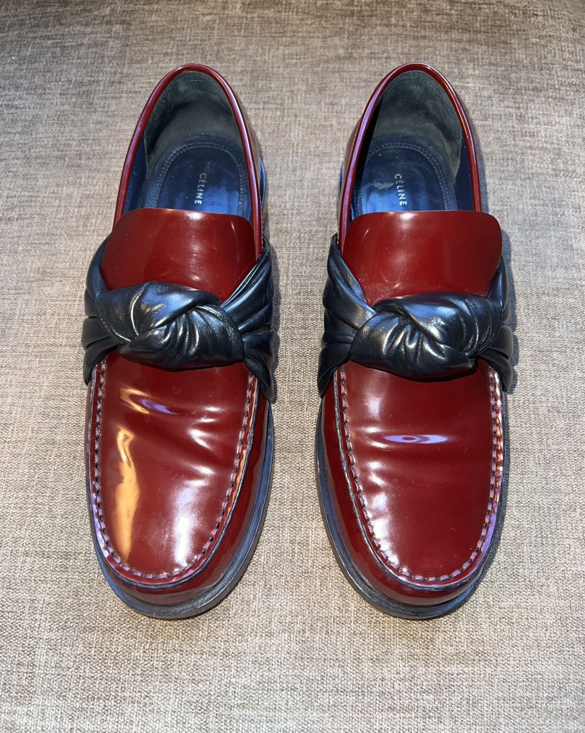Celine CÉLINE KNOT POLISHED HALBSCHUHE COLLEGE LOAFERS Size US 9 / IT 39 - 2 Thumbnail
