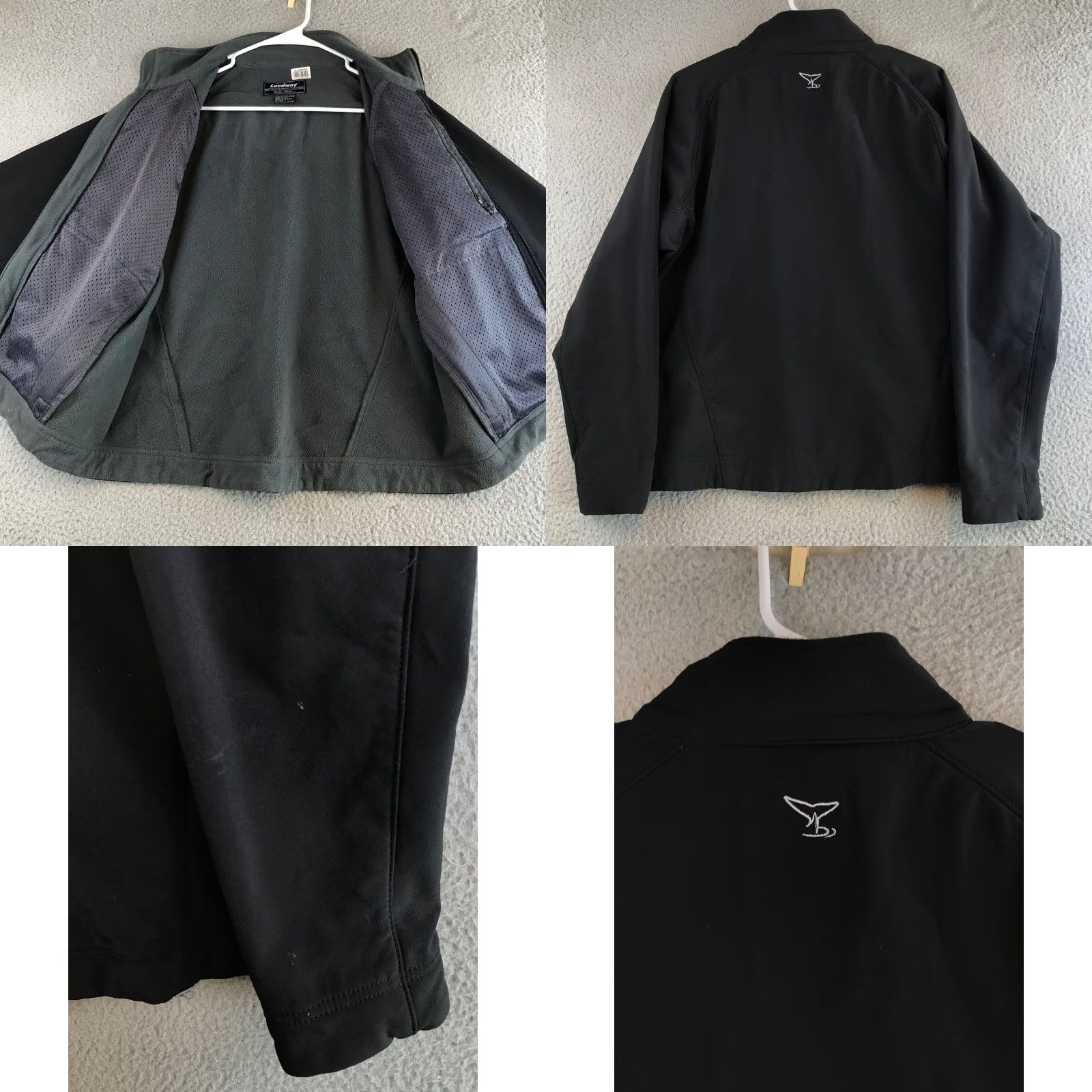 Logo 7 VINTAGE Landway Jacket Mens Small Black Full Zip Soft Shell Pockets Lined Logo Size US S / EU 44-46 / 1 - 9 Thumbnail