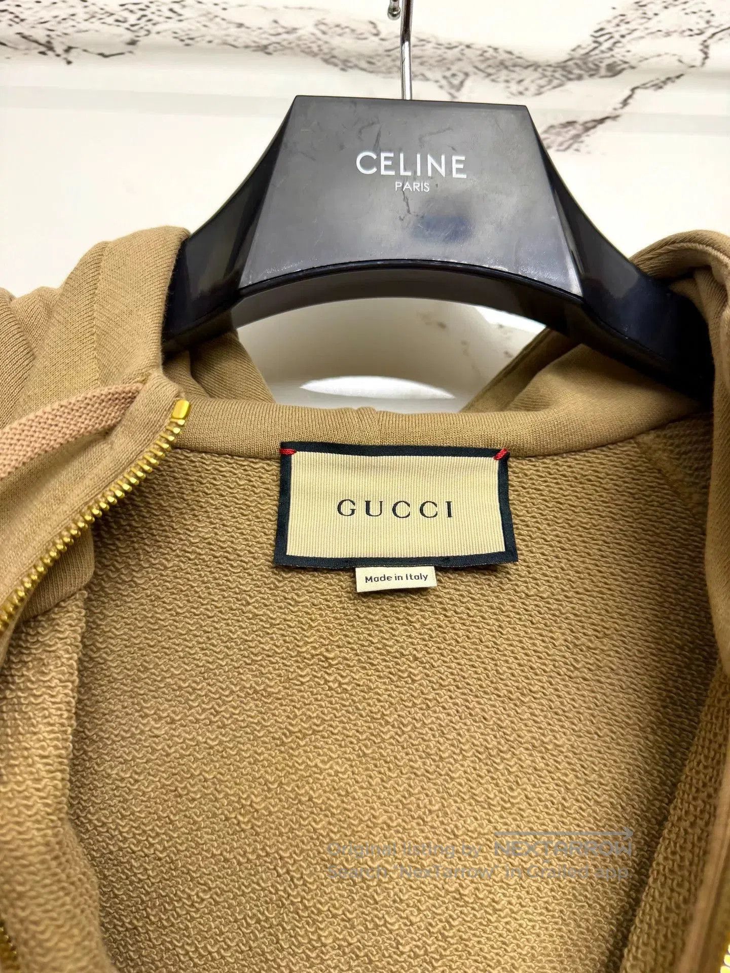 Gucci Gucci Khaki Half-Zip Hoodie. Size US S / EU 44-46 / 1 - 2 Thumbnail
