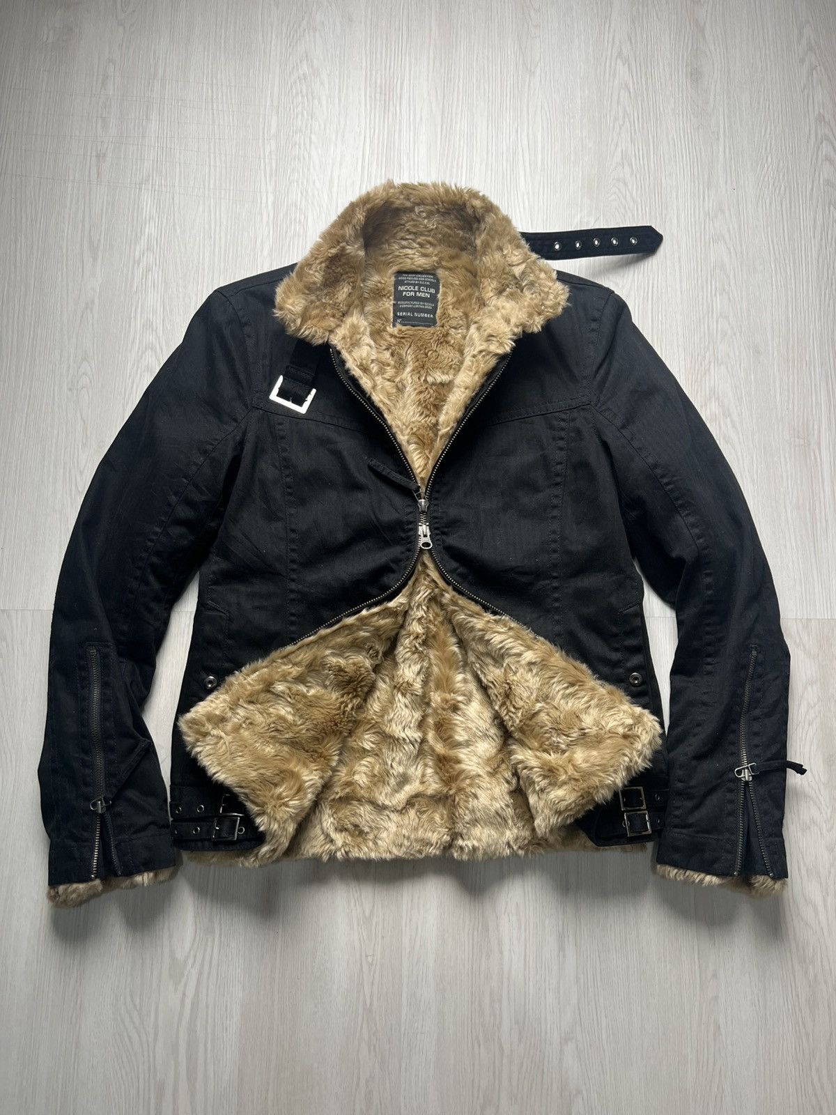 If Six Was Nine Nicole Club For Men Biker Fur Shearling Jacket LGB Style Size US M / EU 48-50 / 2 - 1 Thumbnail
