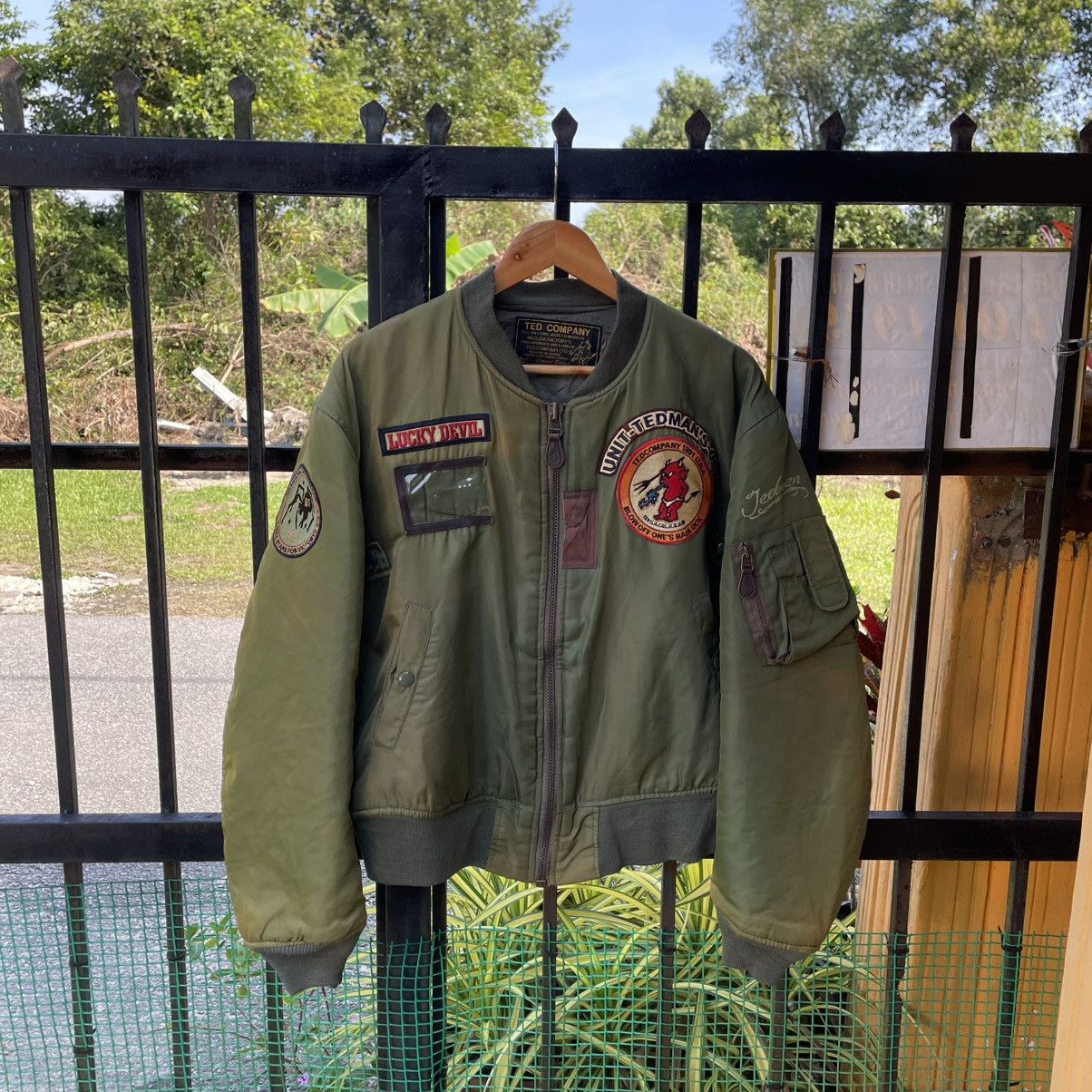 Tedman 🔥🇯🇵Type 1 MA Tedman Company Sun Faded Bomber Light Jacket Size US L / EU 52-54 / 3 - 1 Thumbnail