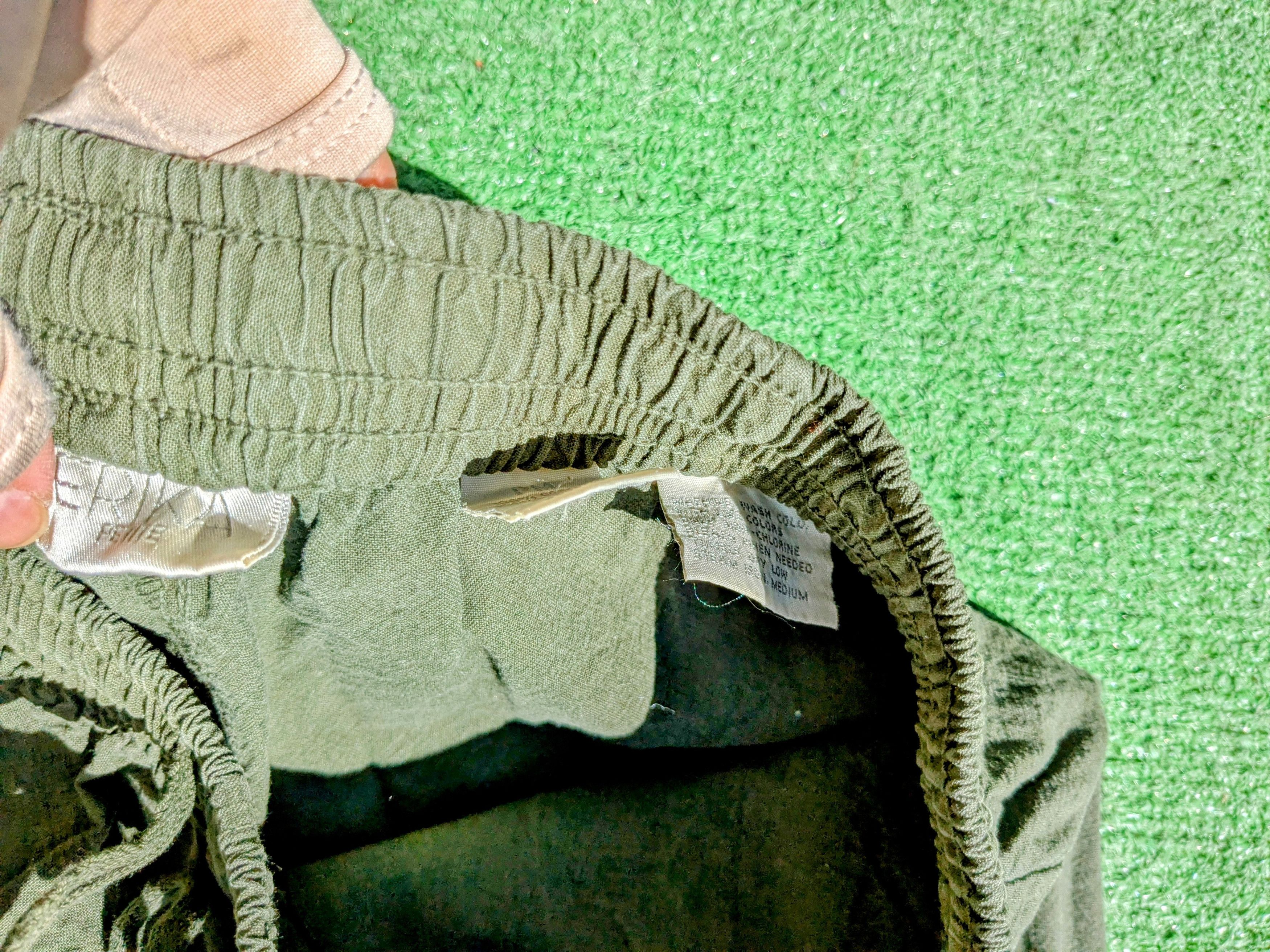 Designer Olive Button Sleeveless Shirt+Petite Shorts 2pc Outfit Set Size S / US 4 / IT 40 - 5 Thumbnail