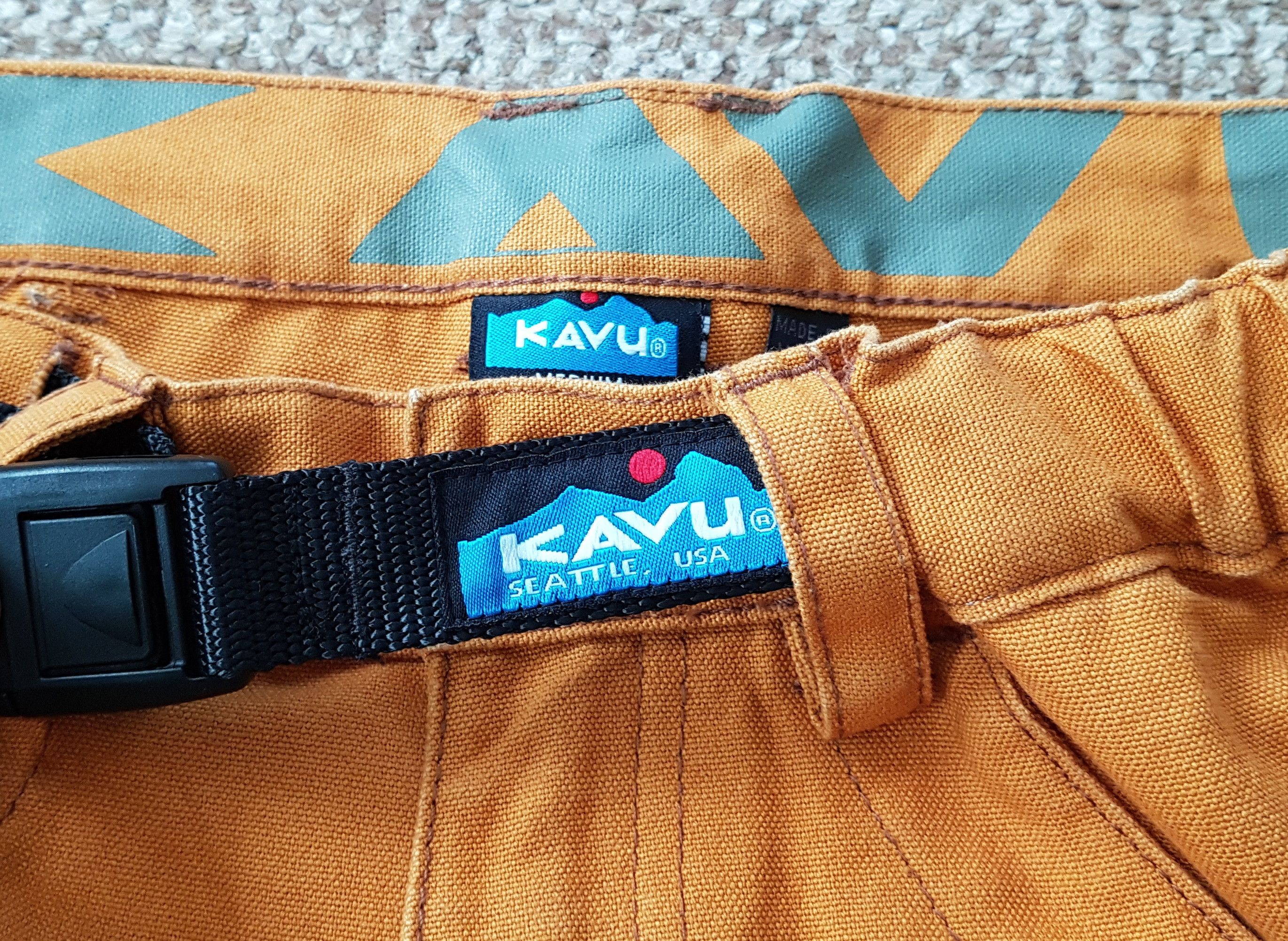 KAVU Vintage Kavu Climbing Belted Adjustable Canvas Cargo Shorts Size US 32 / EU 48 - 6 Thumbnail