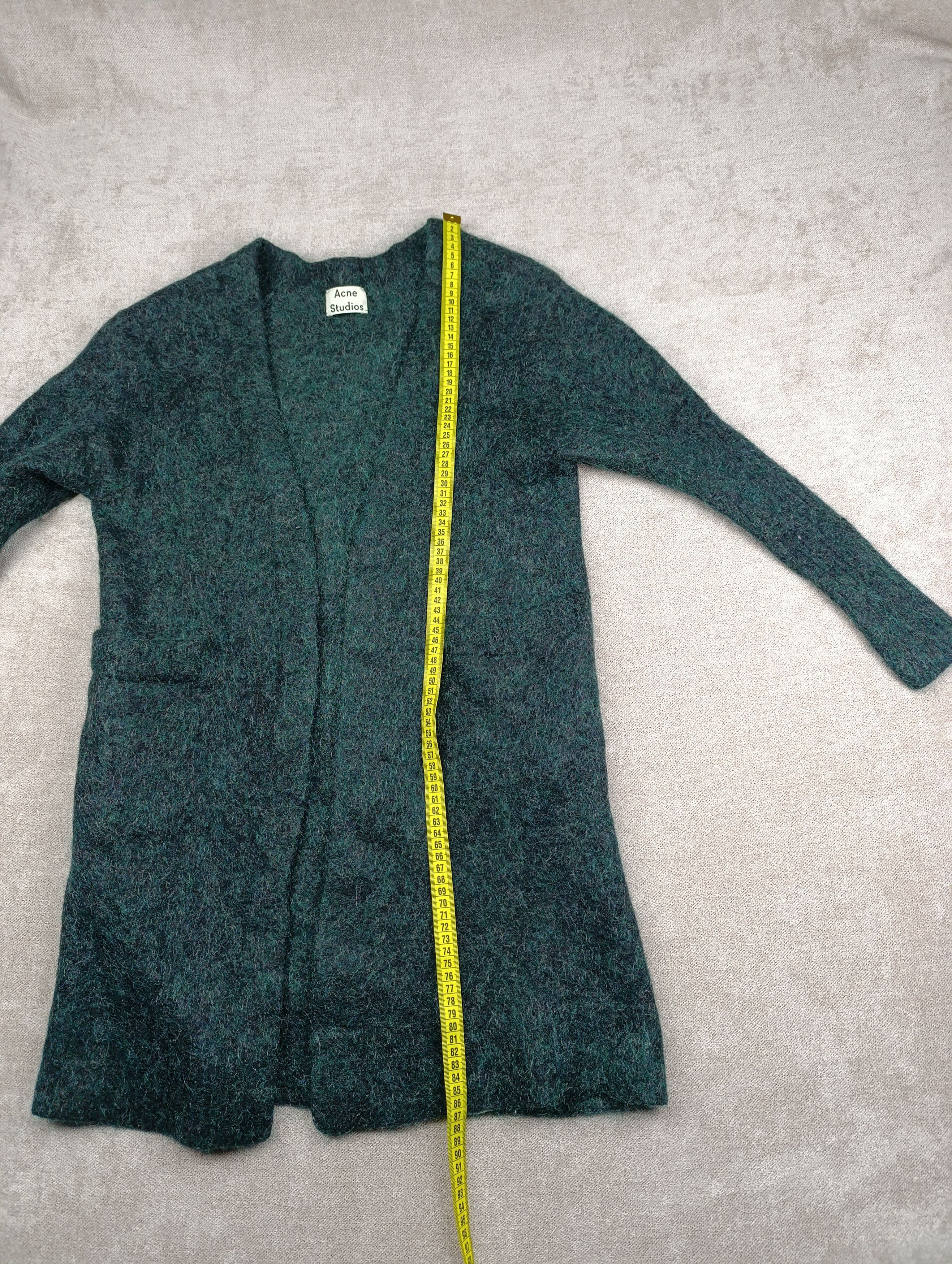Acne Studios ACNE STUDIOS WOMENS MOHAIR WOOL CARDIGAN RAYA PAW14 GREEN Size XS / US 0-2 / IT 36-38 - 16 Thumbnail