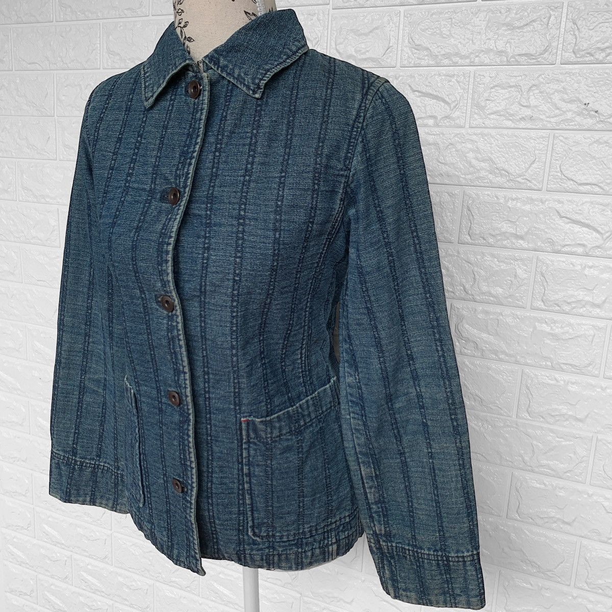 Indigo × Japanese Brand Vert Dense Blue Denim Jacket Japanese Brand Size S / US 4 / IT 40 - 5 Thumbnail