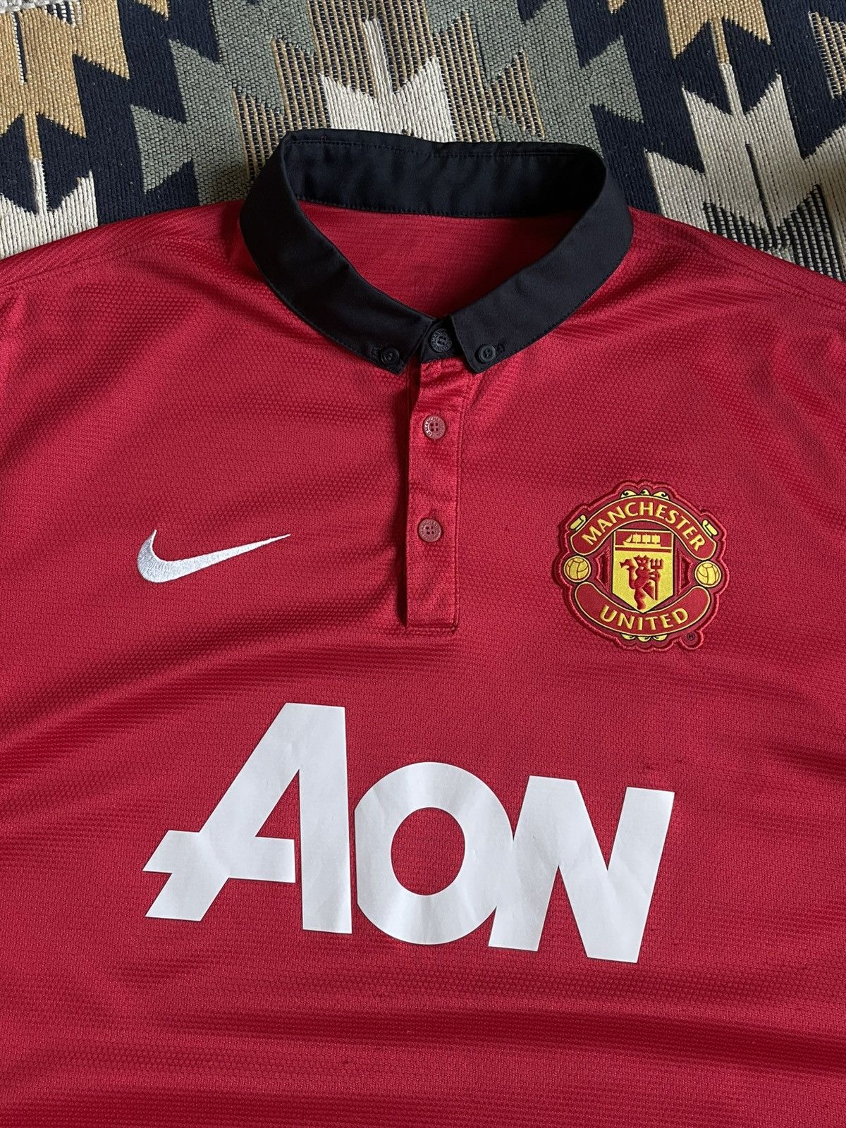 Nike Nike Manchester United 2013/14 Home Blockcore Jersey Size US L / EU 52-54 / 3 - 5 Thumbnail