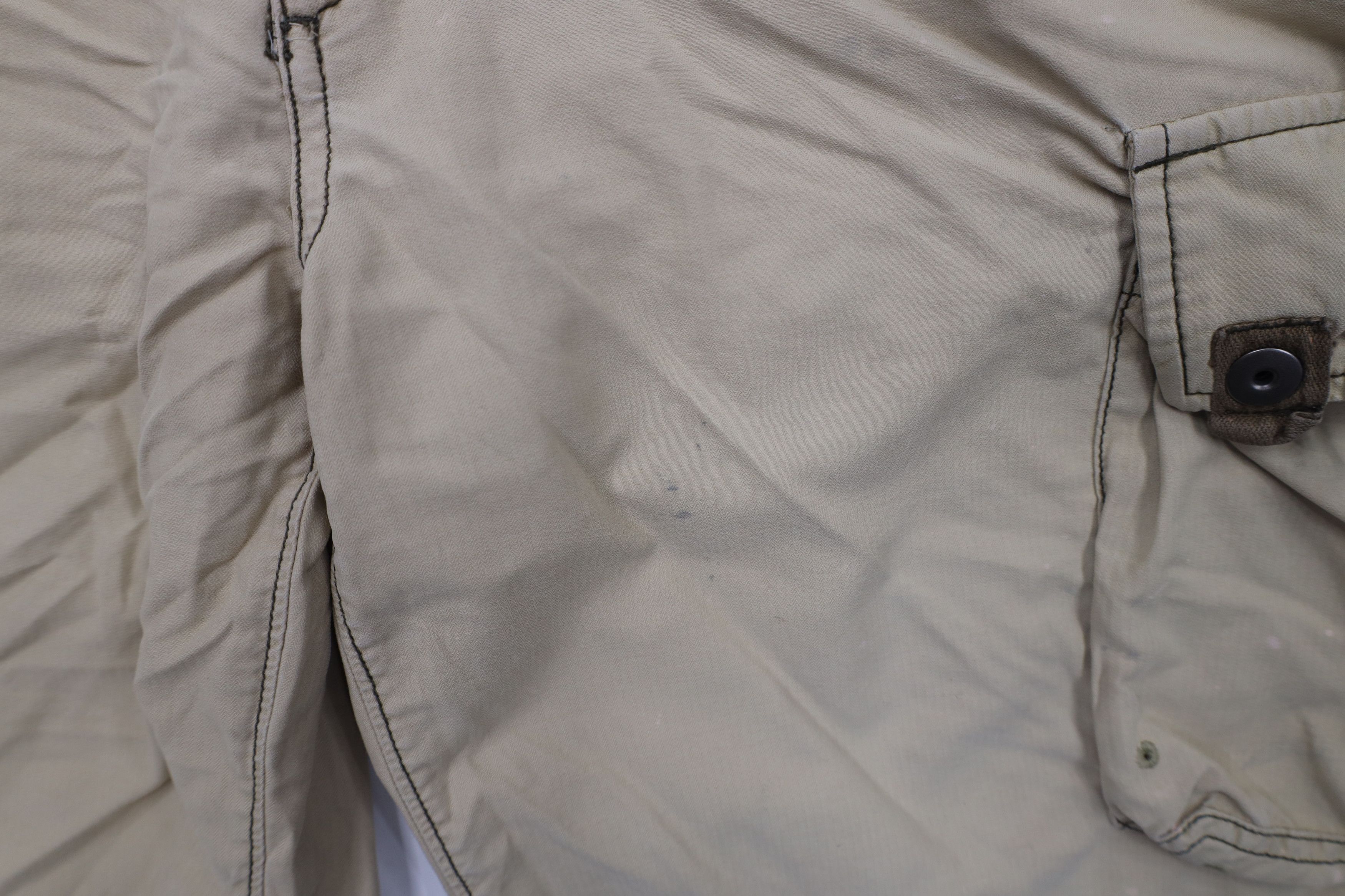 Gap × Vintage Vintage Y2K 2003 Gap Distressed Cargo Shorts Beige Khaki Size US 34 / EU 50 - 7 Thumbnail
