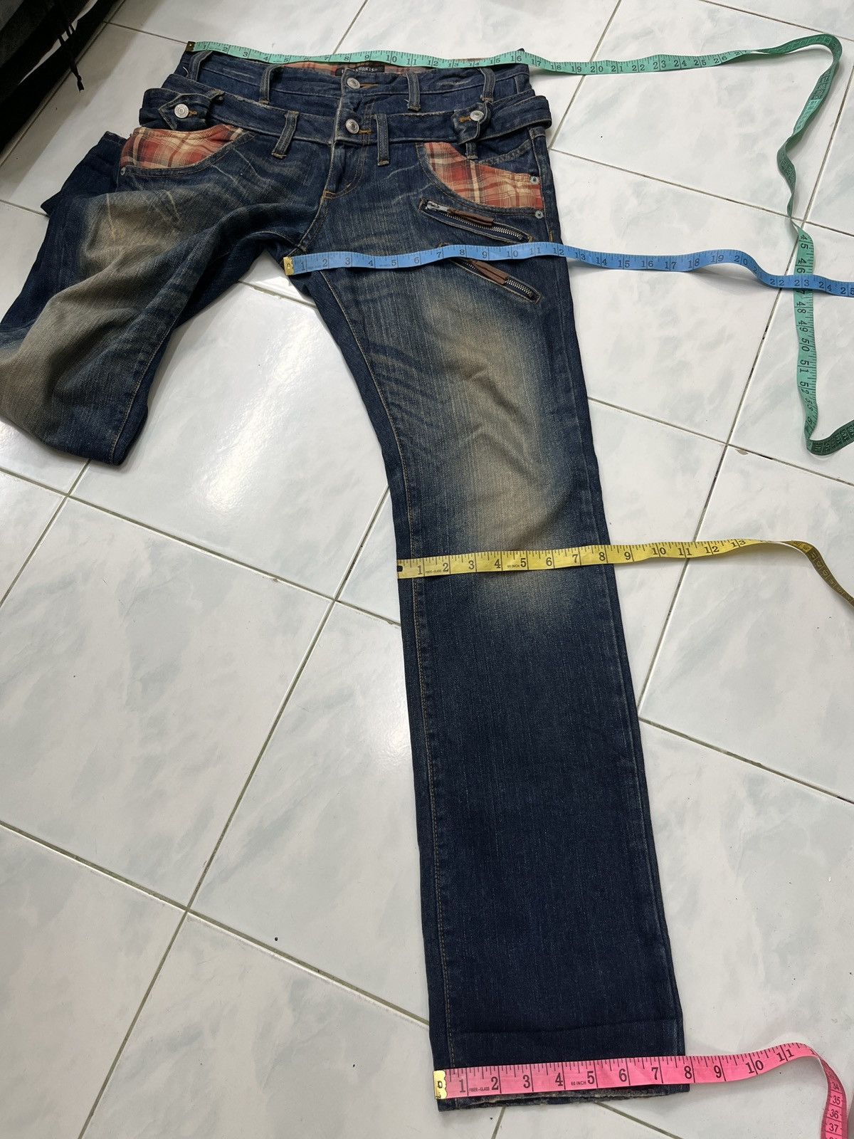 Japanese Brand 🔥🔥🔥ARCHIVE WILD KHAKIS DOUBLE WAIST DENIM Size US 33 - 19 Thumbnail