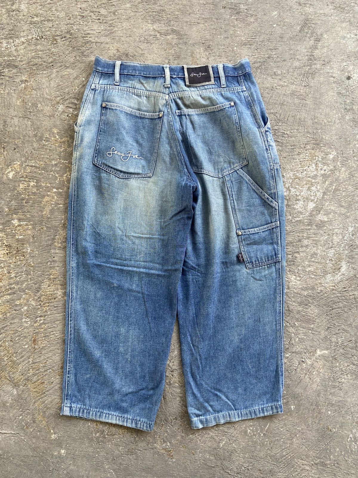 Sean John 2000s Sean John - JNCO Hip Hop Style Baggy Denim Pants Size US 35 - 7 Thumbnail