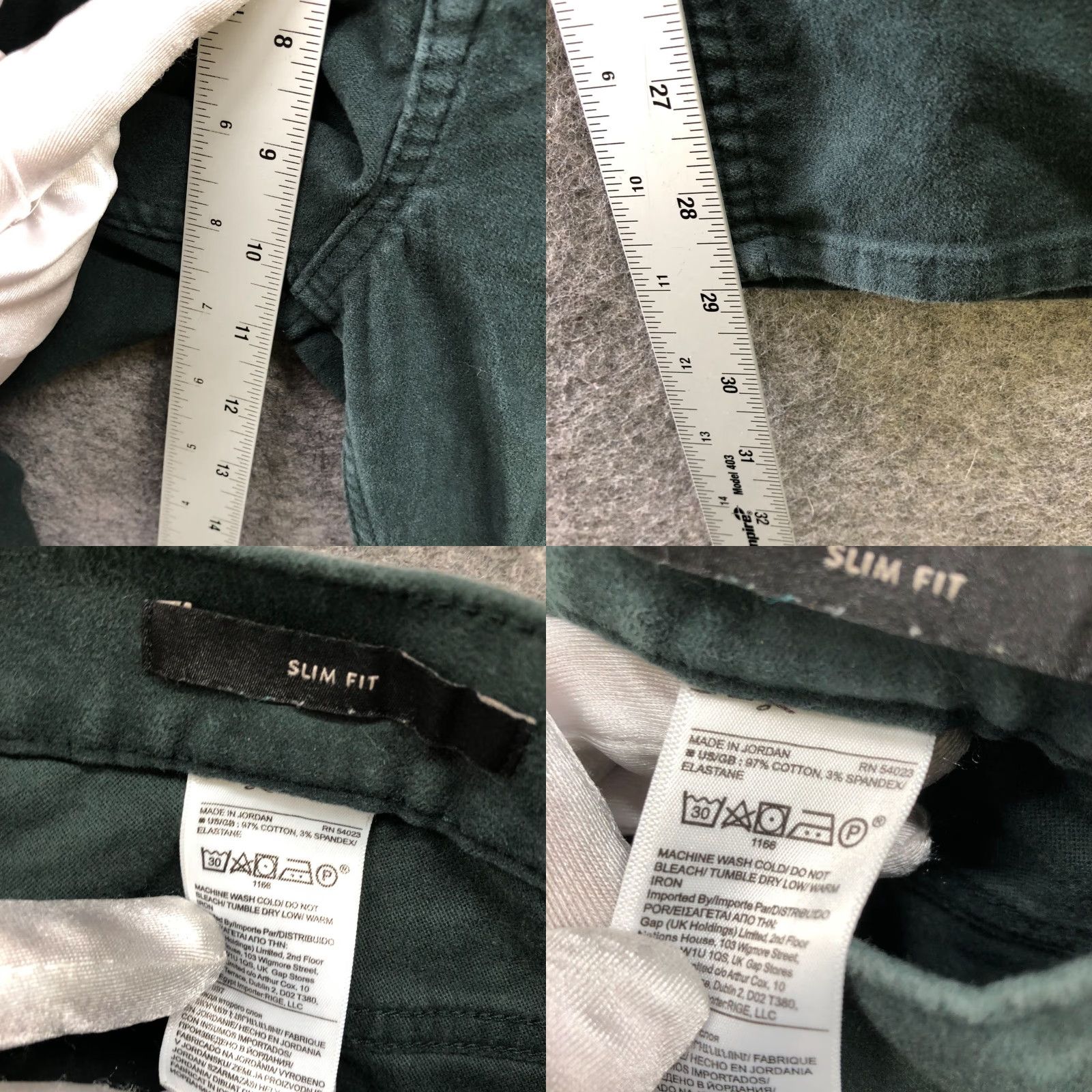 Banana Republic VINTAGE Banana Republic Traveler Pants Mens 34x29 Slim Fit Brushed Twill Emerald Green Size US 34 / EU 50 - 8 Thumbnail