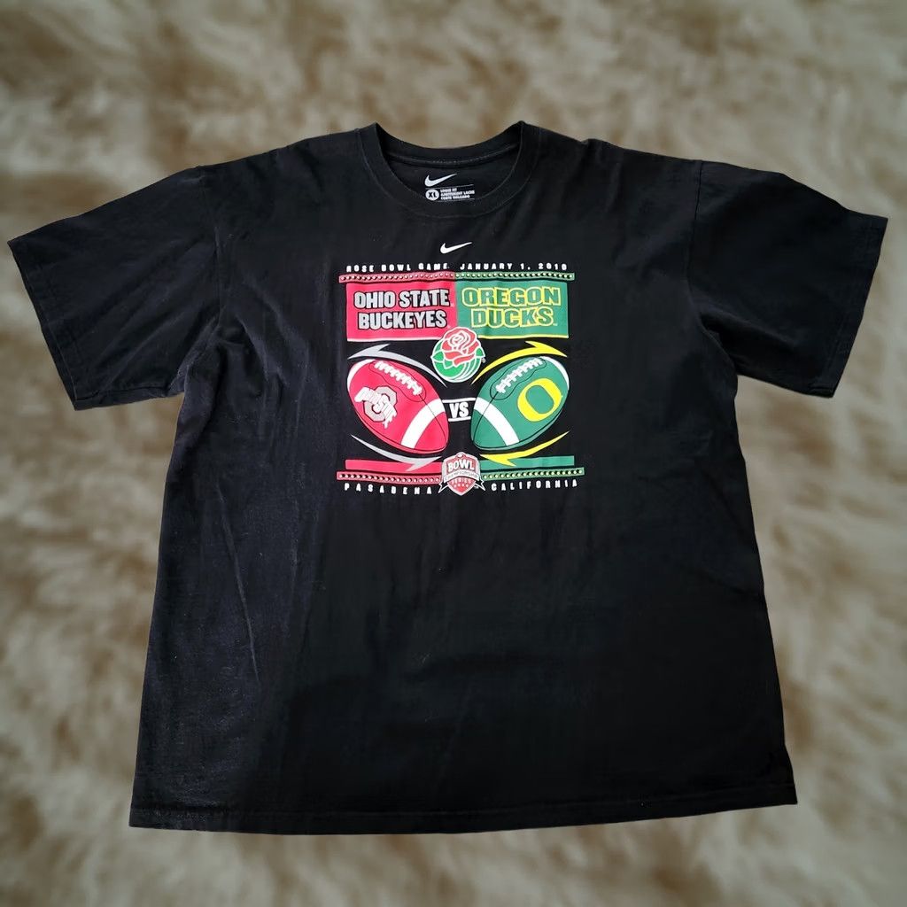 Nike Nike Ohio State Buckeyes Rose Bowl T Shirt Tee XL Men Black Center Swoosh Size US XL / EU 56 / 4 - 1 Thumbnail