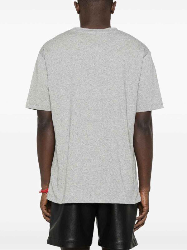 Balmain o1s1wg110925 Logo Print Cotton T-Shirt in Grey Size US XL / EU 56 / 4 - 4 Thumbnail