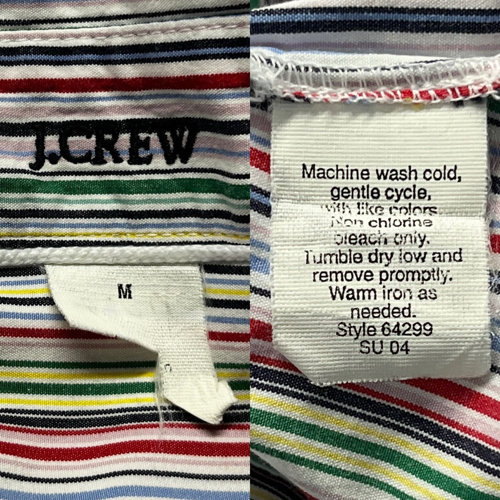 J.Crew J Crew Vintage Button Down Rainbow Stripes Medium Size M / US 6-8 / IT 42-44 - 8 Thumbnail