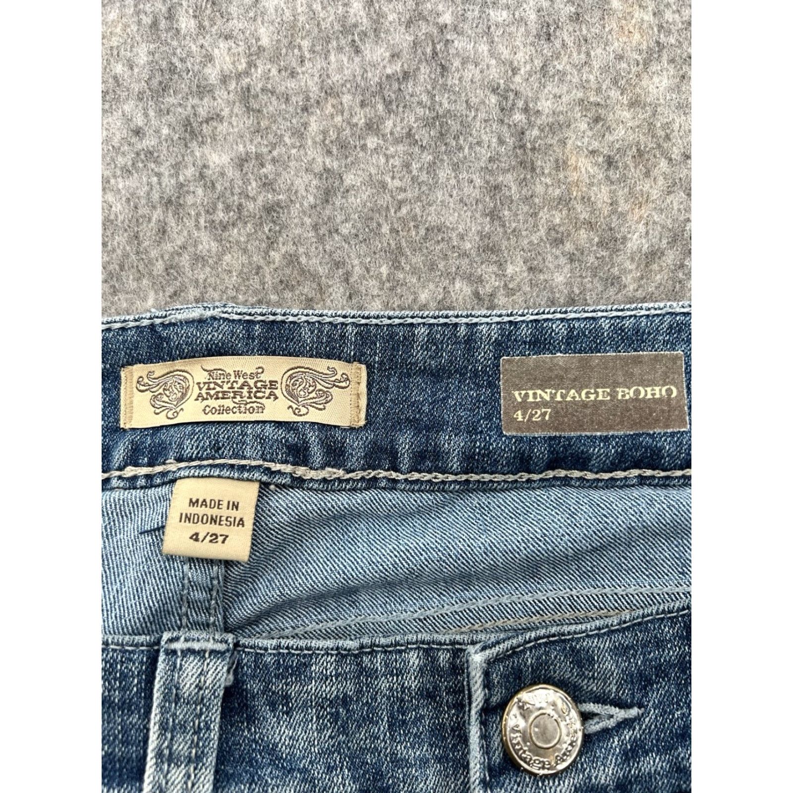Nine West Nine West Jeans Skinny Denim 5-Pocket Blue 28x23 Regular Fabric Stone Wash Womens Size 4 XS? Size 27" / US 4 / IT 40 - 5 Thumbnail
