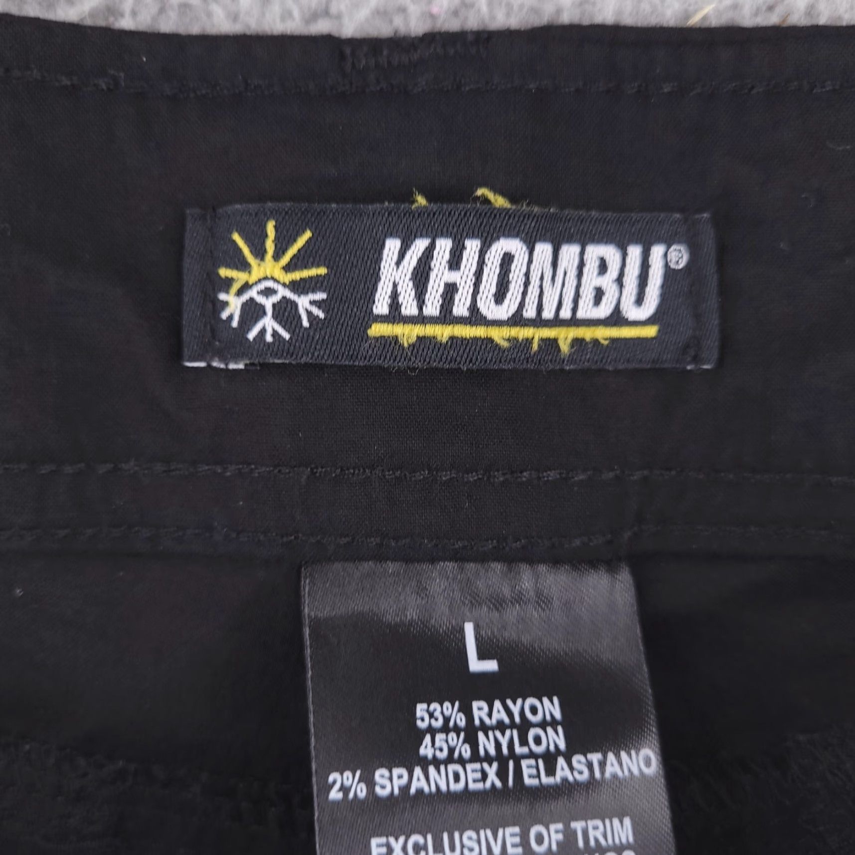 Vintage Khombu Hiking Capri Pants Womens Small Black Travel Stretch Cargo Zip Pocket Size 36" / US 14 / IT 50 - 2 Thumbnail
