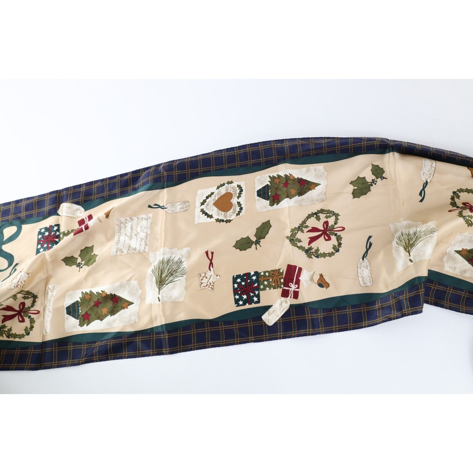 Vintage Vintage 90s Streetwear Silk Christmas Holidays Neck Scarf Size ONE SIZE - 3 Thumbnail
