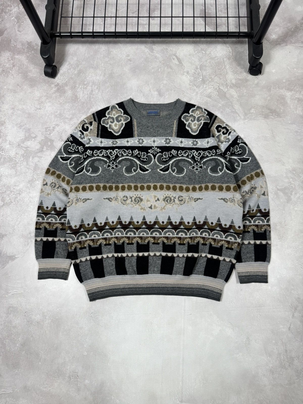 Kenzo Rare! Kenzo Homme Wool Sweater Size US L / EU 52-54 / 3 - 1 Thumbnail