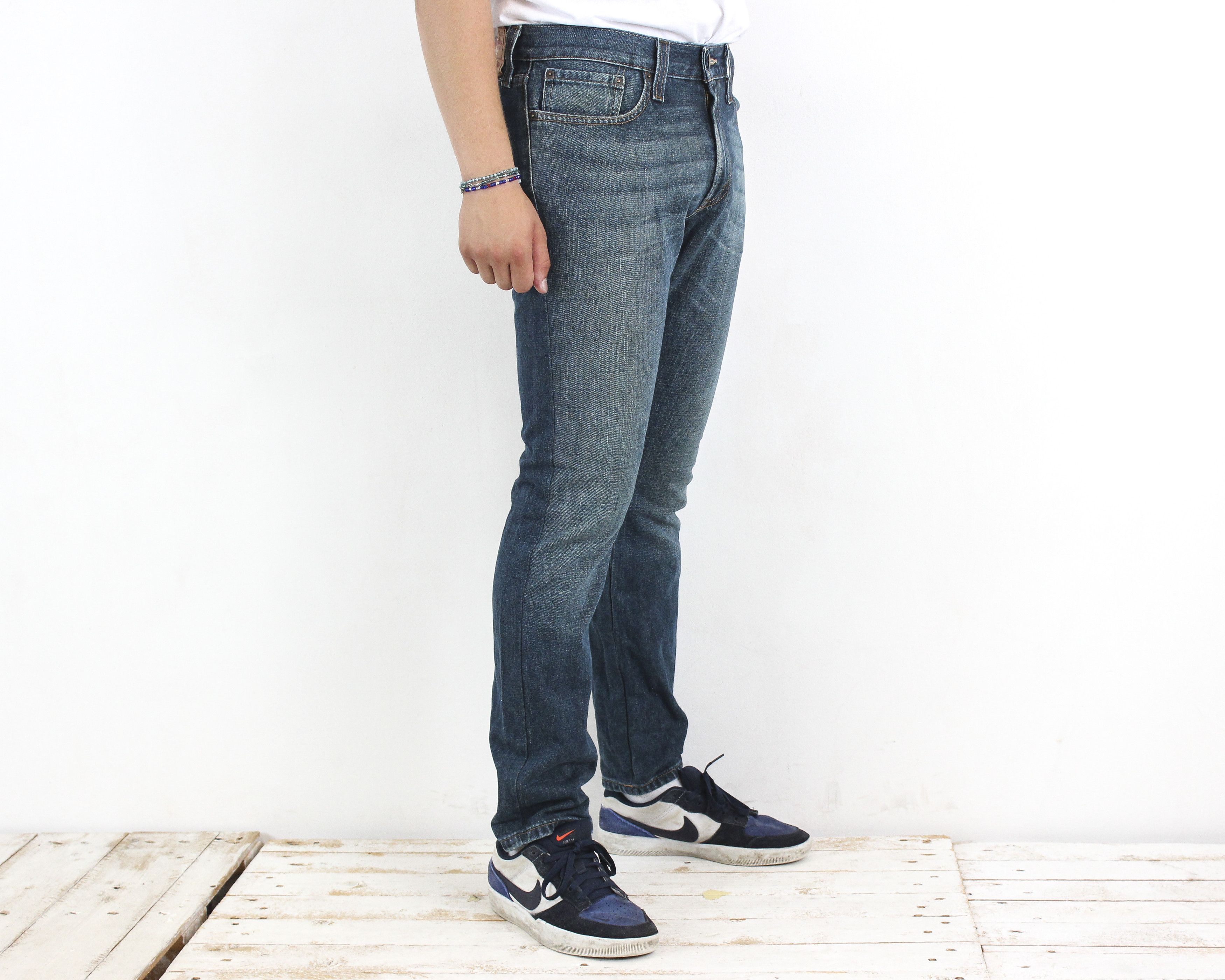 Levi's 514 Men W32 L30 Slim Fit Straight Jeans Denim Pants Trousers Size US 32 / EU 48 - 4 Thumbnail