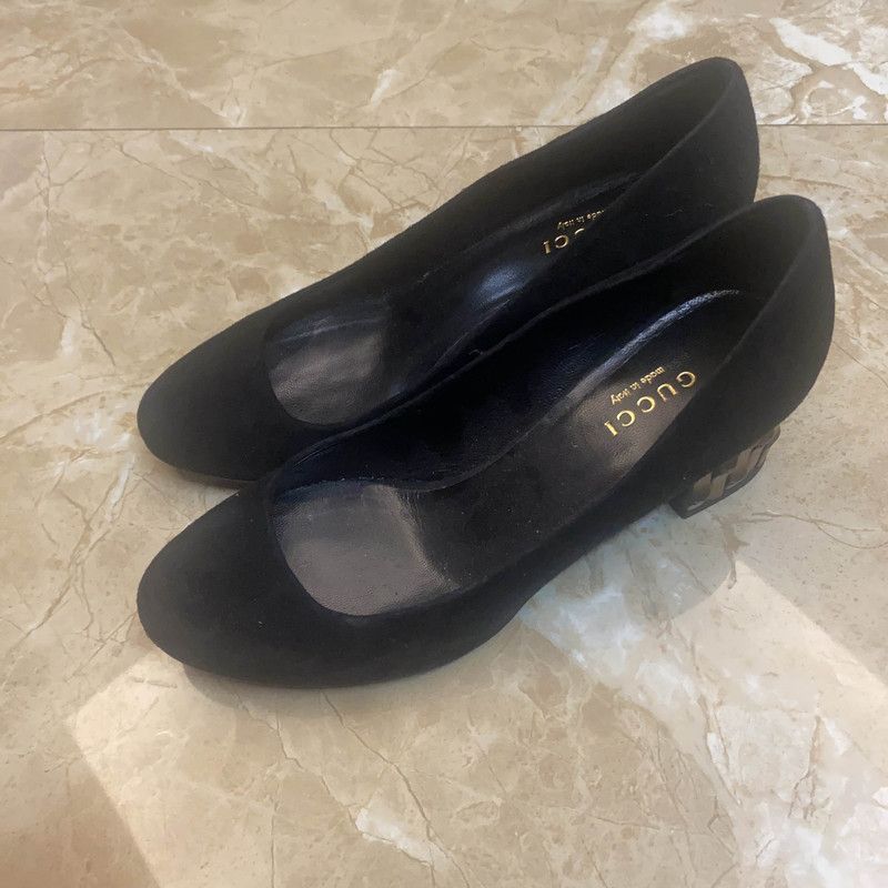 Other Gucci Black Chunky Heeled Pumps for Women -2508 Size US 5 / IT 35 - 1 Thumbnail