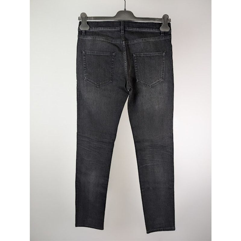 Balenciaga o1rshd1 Skinny Distressed Slim-Fit Denim Jeans in Black Size US 29 - 11 Thumbnail