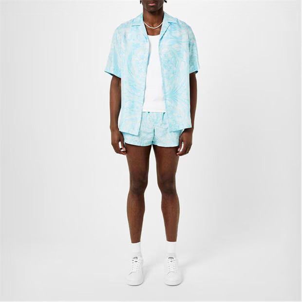 Versace o1g2r1mq0824 Barocco Swim Shorts in Light Blue Size US 38 / EU 54 - 6 Thumbnail