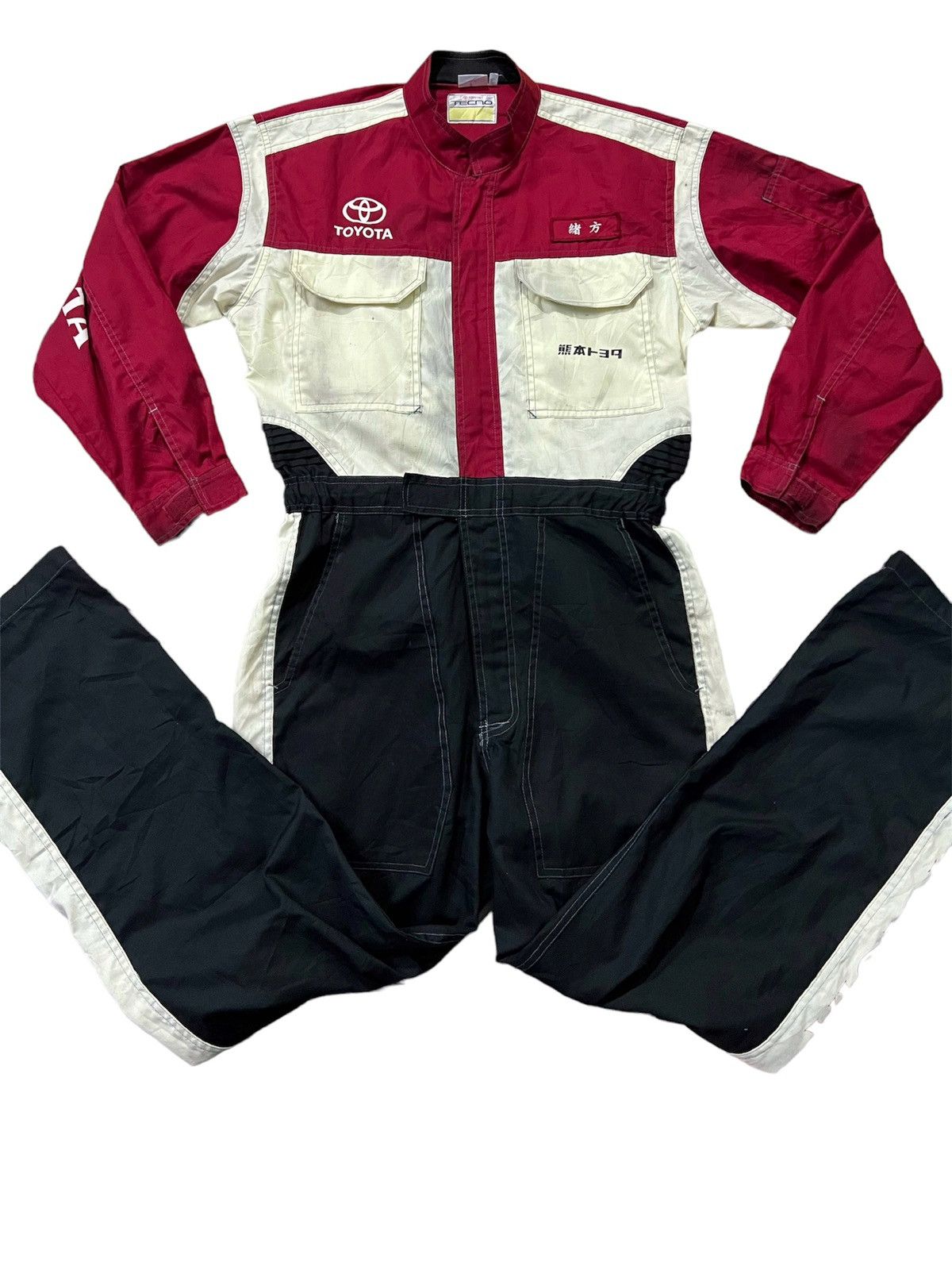 Japanese Brand 💥🔥 VTG TOYOTA TECNO OVERALL JUMPSUIT Size US 32 / EU 48 - 1 Thumbnail
